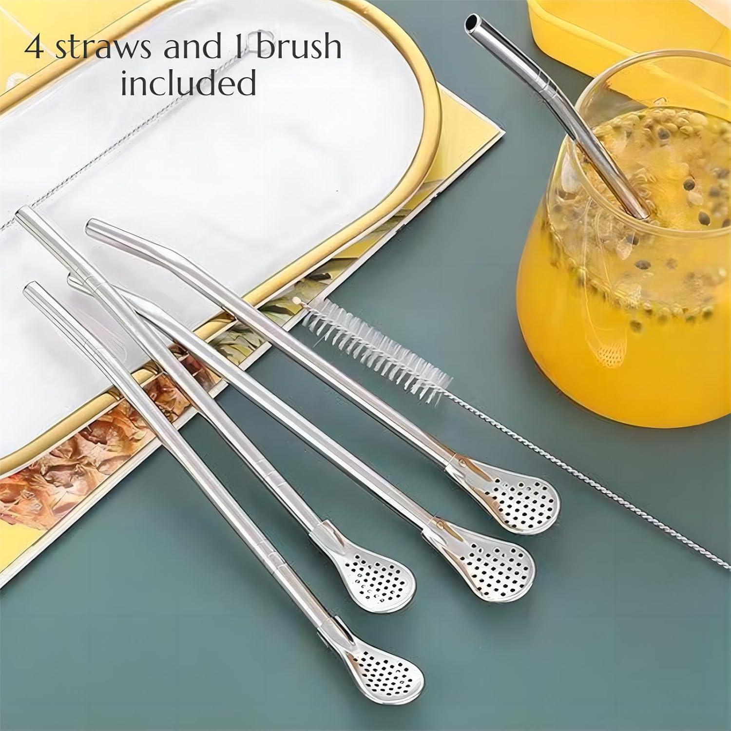 Set de 4 Cucharas de Acero Inoxidable KINTEGOOD con Filtro