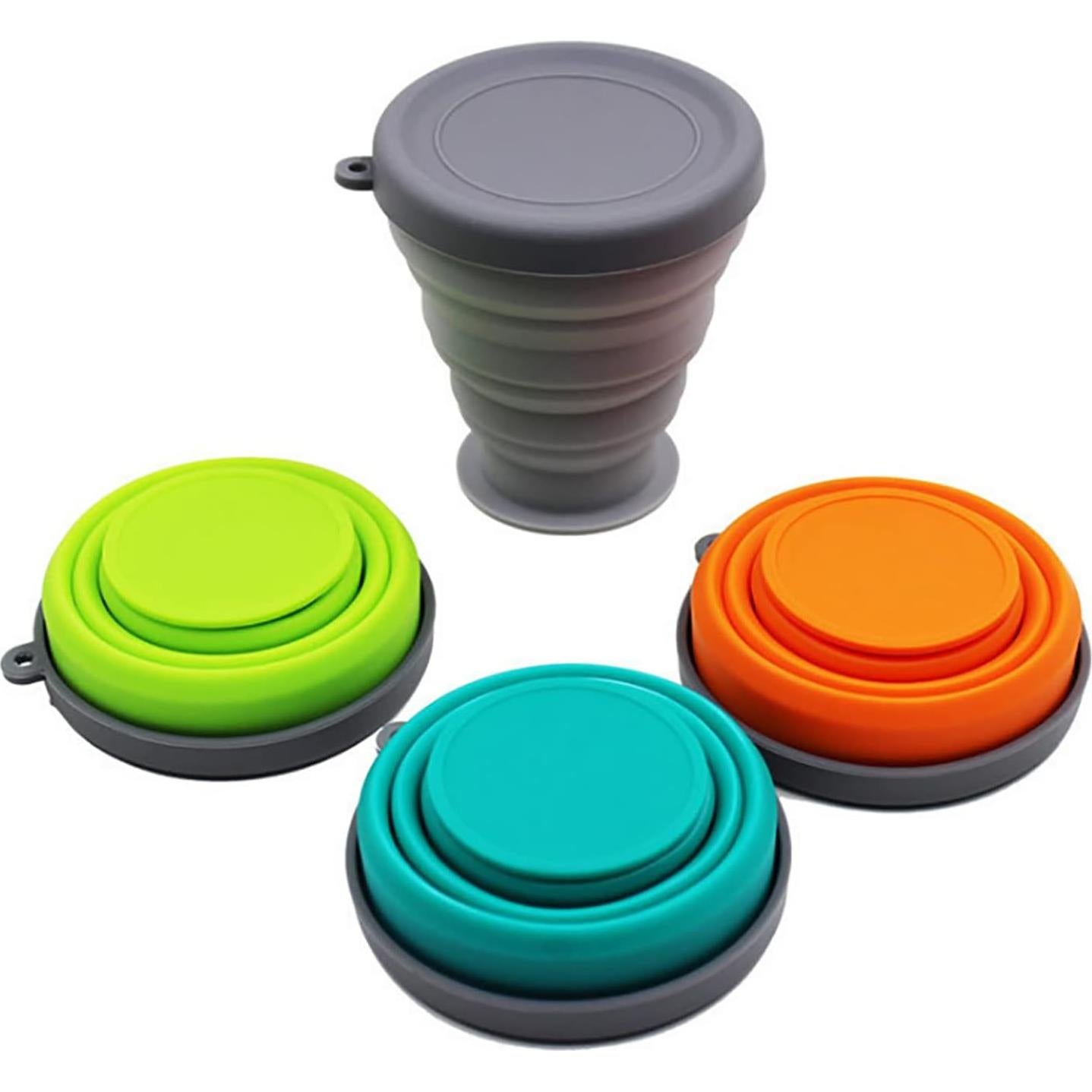 Taza Plegable de Silicona JIELUO - Set de 6 Piezas 200ml