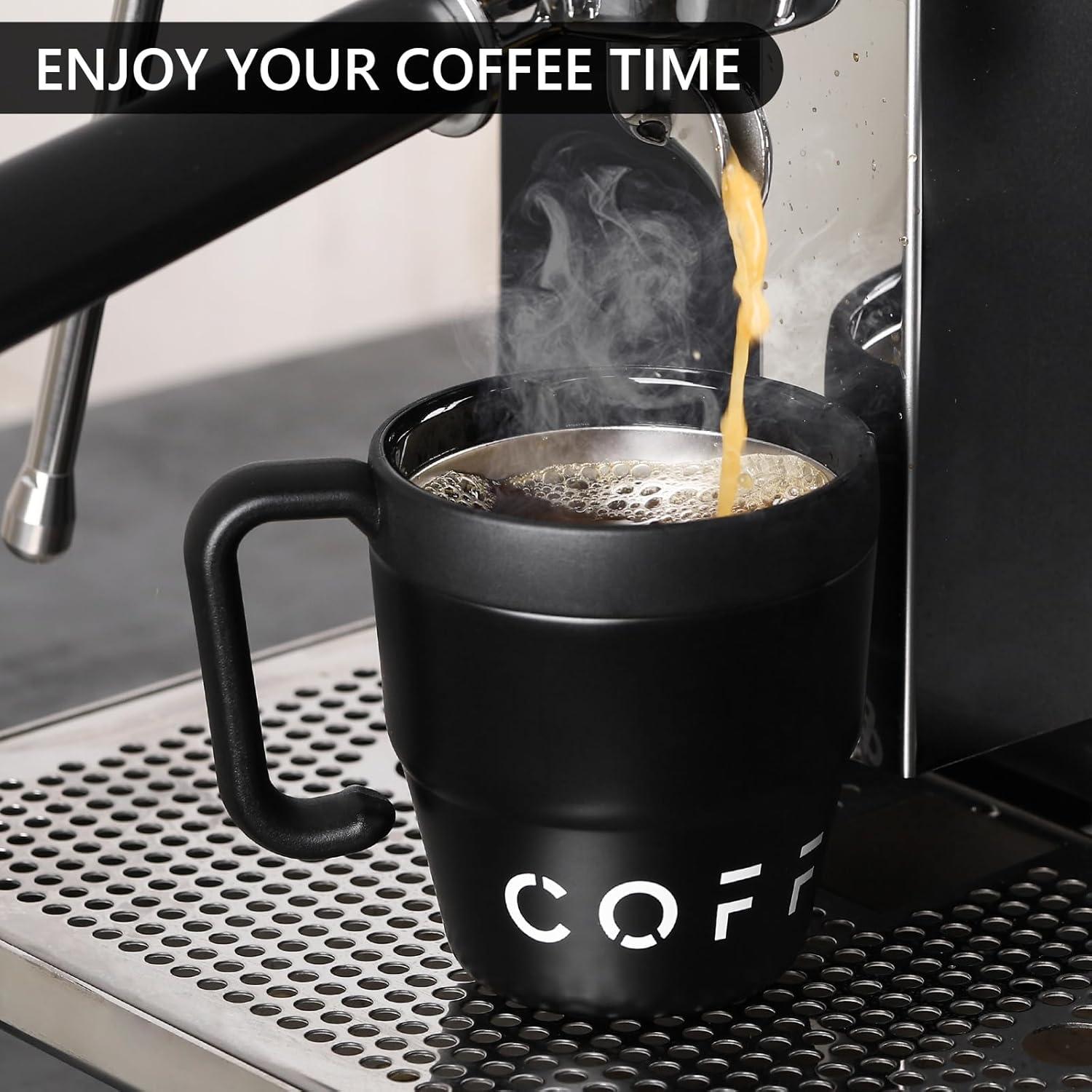 Taza de Café Acero Inoxidable Bincoo 480ML con Popote y Filtro