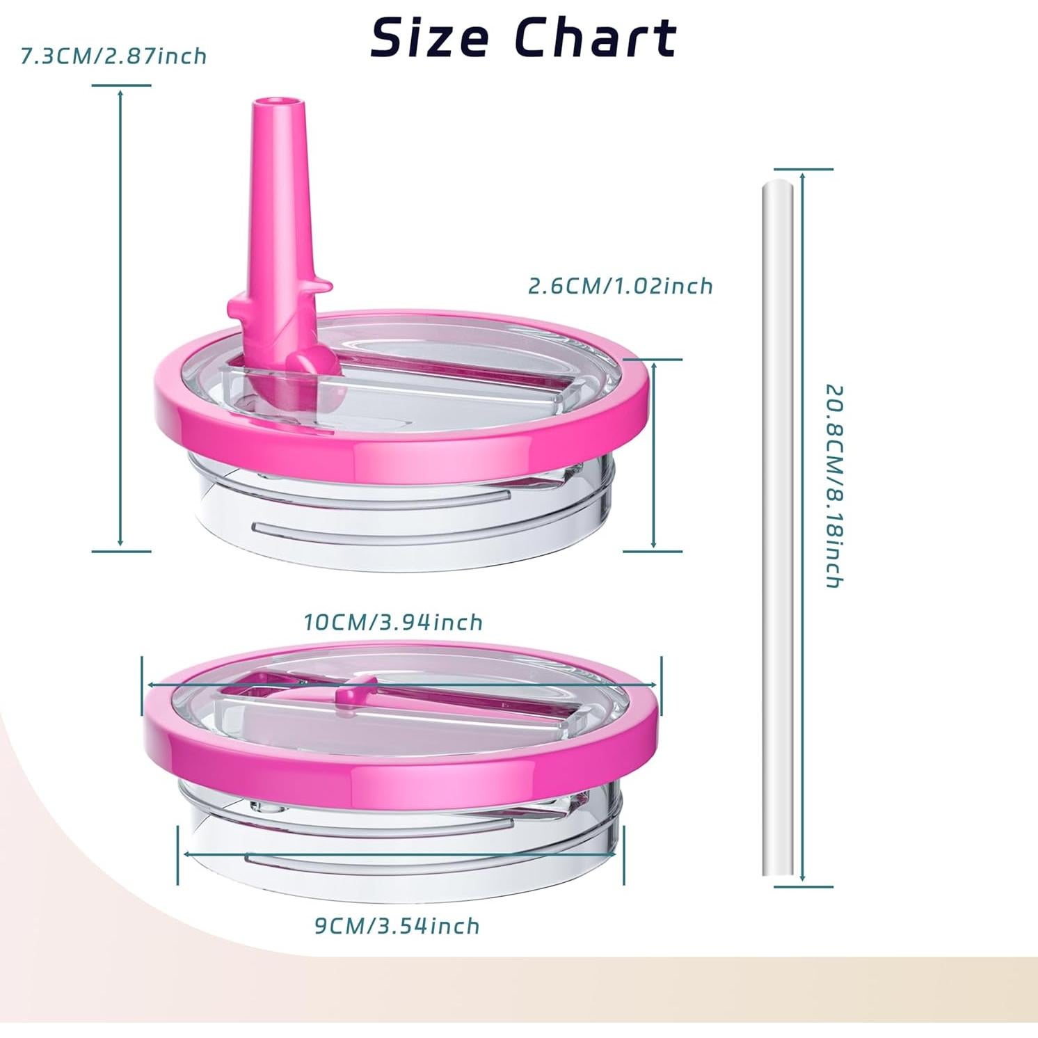 Tapa de Popote Flip Miavers para Vaso Stanley 40oz - Rojo Rosa