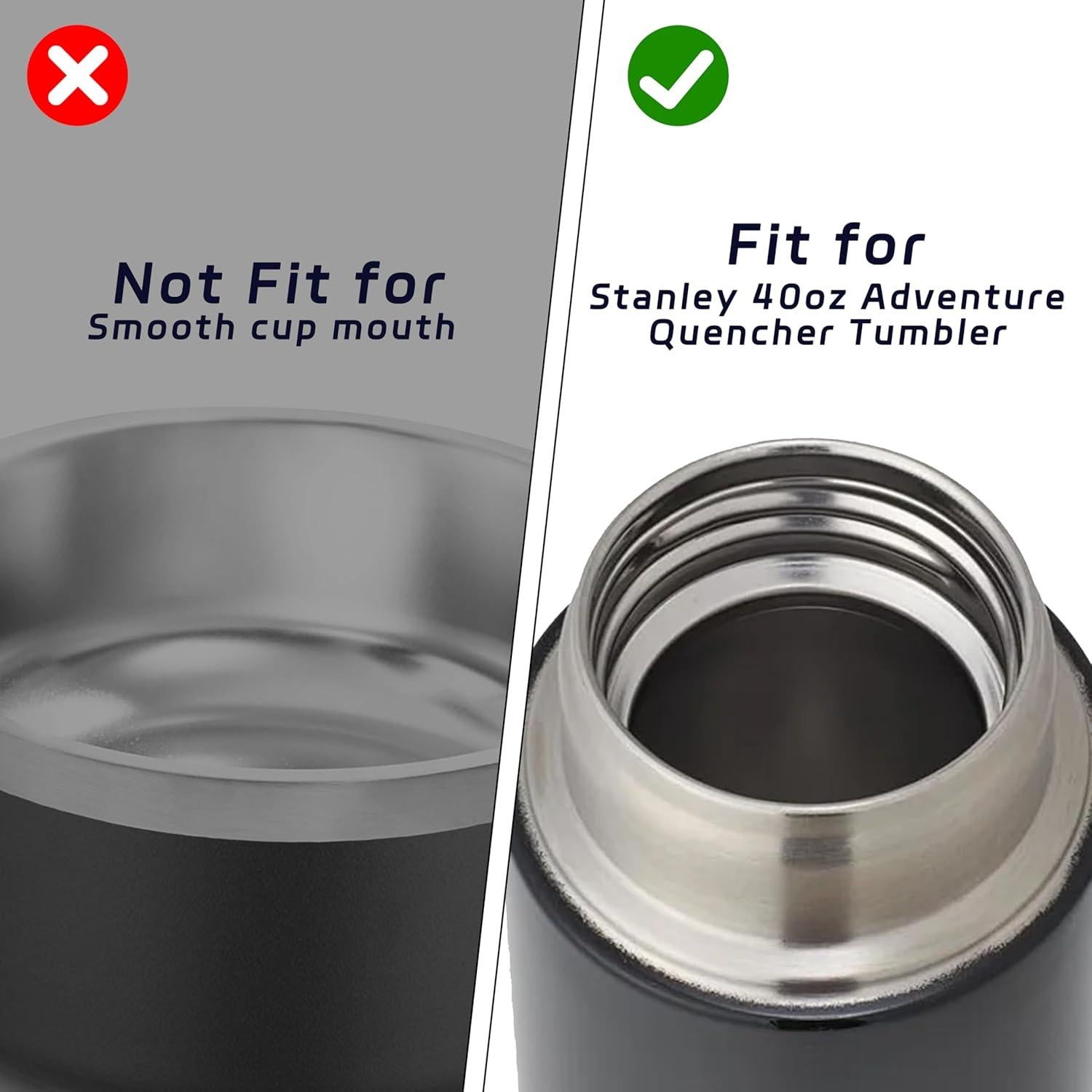 Tapa de Popote Flip Miavers para Vaso Stanley 40oz - Rojo Rosa