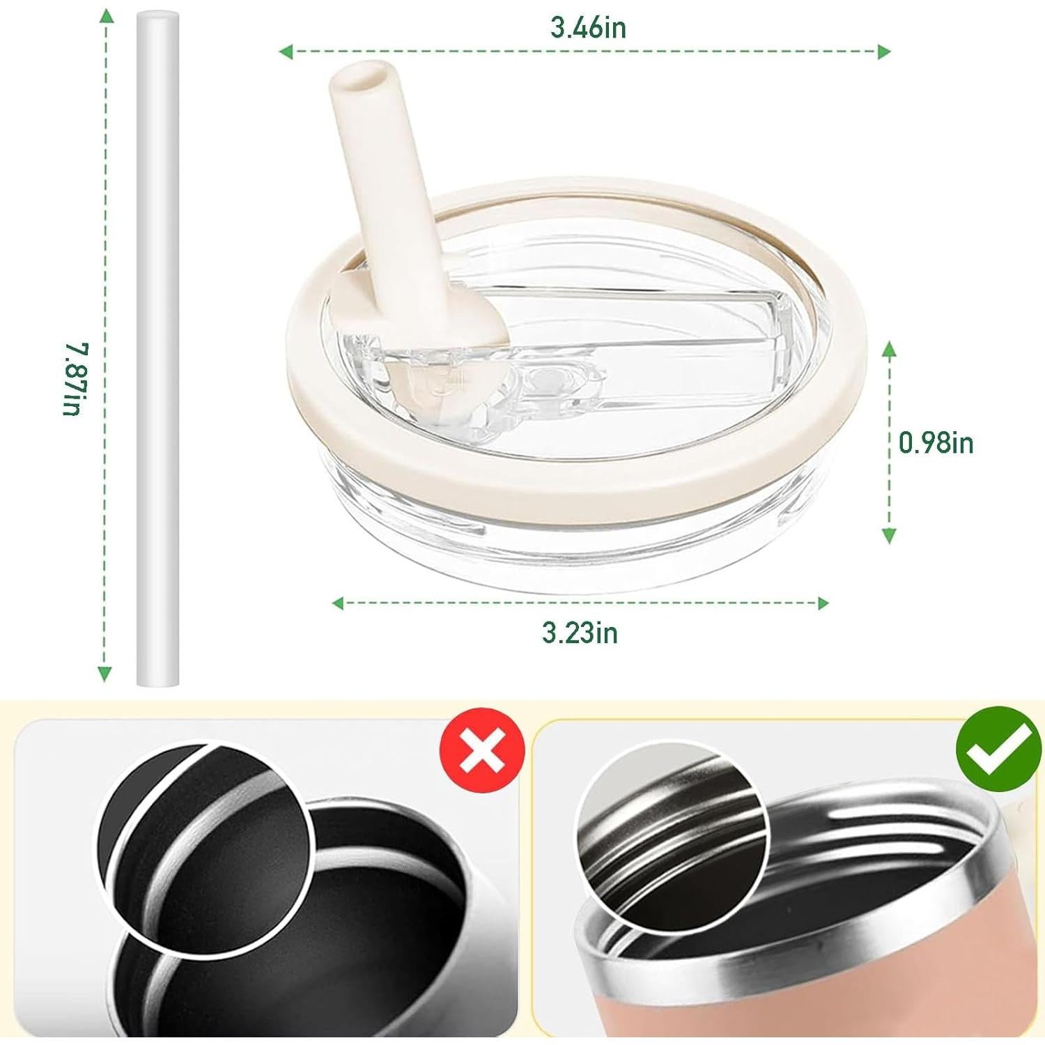 Paquete de 2 tapas de paja Bnoname 30 oz a prueba de fugas