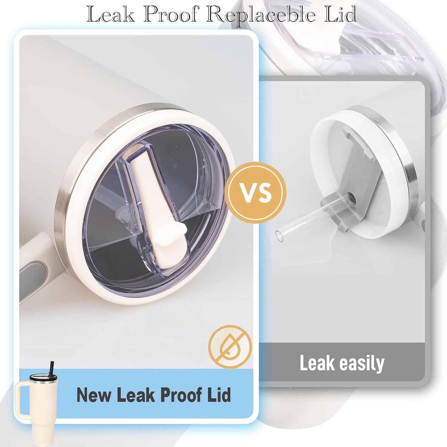 Paquete de 2 tapas de paja Bnoname 30 oz a prueba de fugas