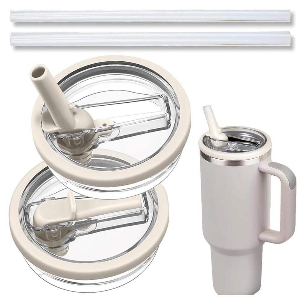 Paquete de 2 tapas de paja JIUHCORY 40oz a prueba de derrames