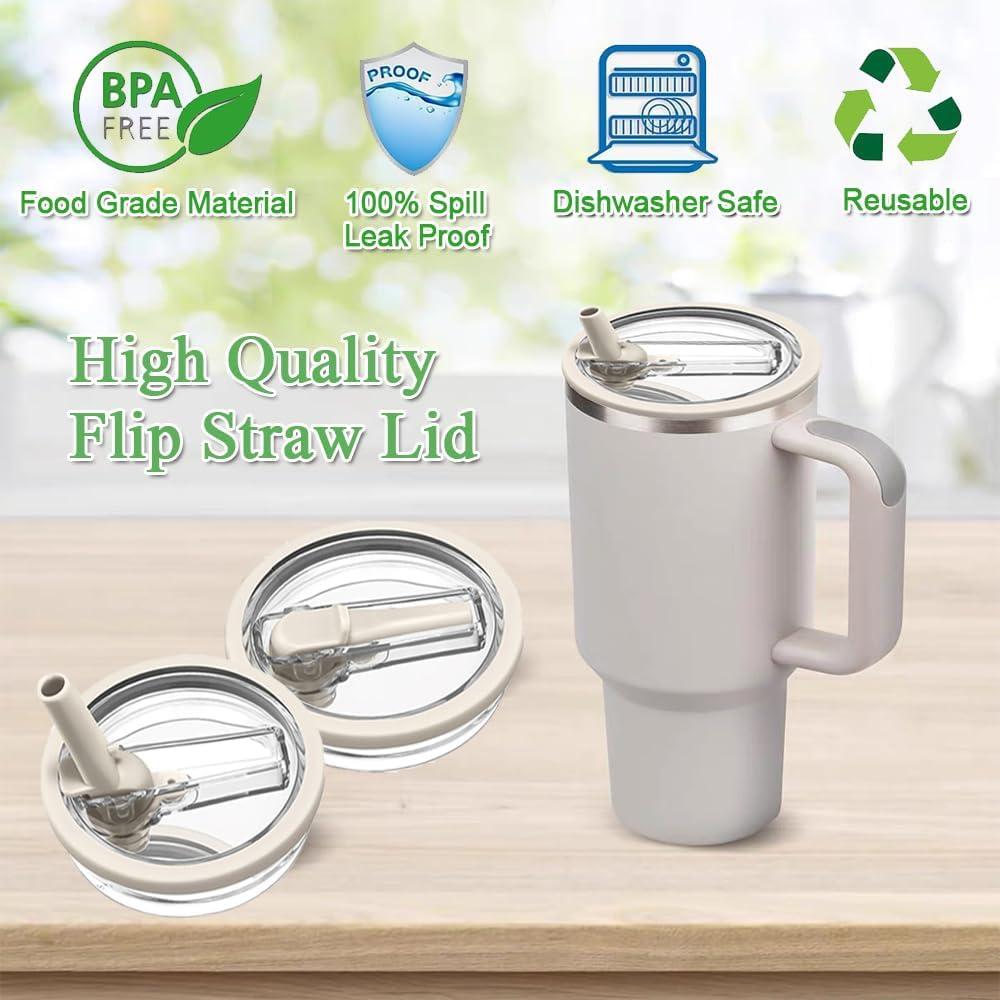 Paquete de 2 tapas de paja JIUHCORY 40oz a prueba de derrames