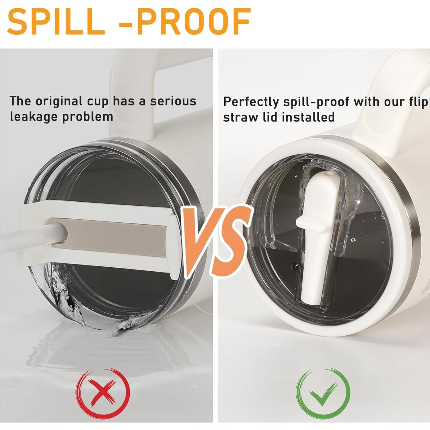 Paquete de 2 tapas de paja Uioemi para tazas Stanley 40 oz