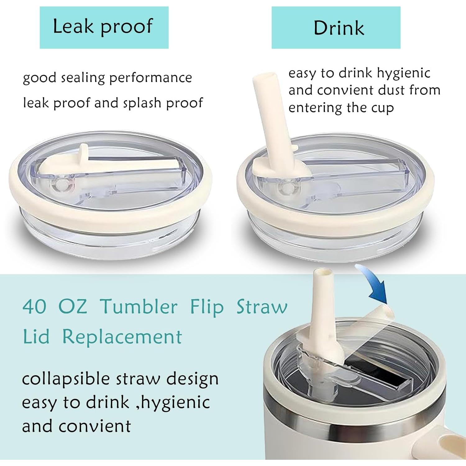 2 Tapas Plegables Reemplazo JIZHOUYAO para Vaso Stanley 40 oz