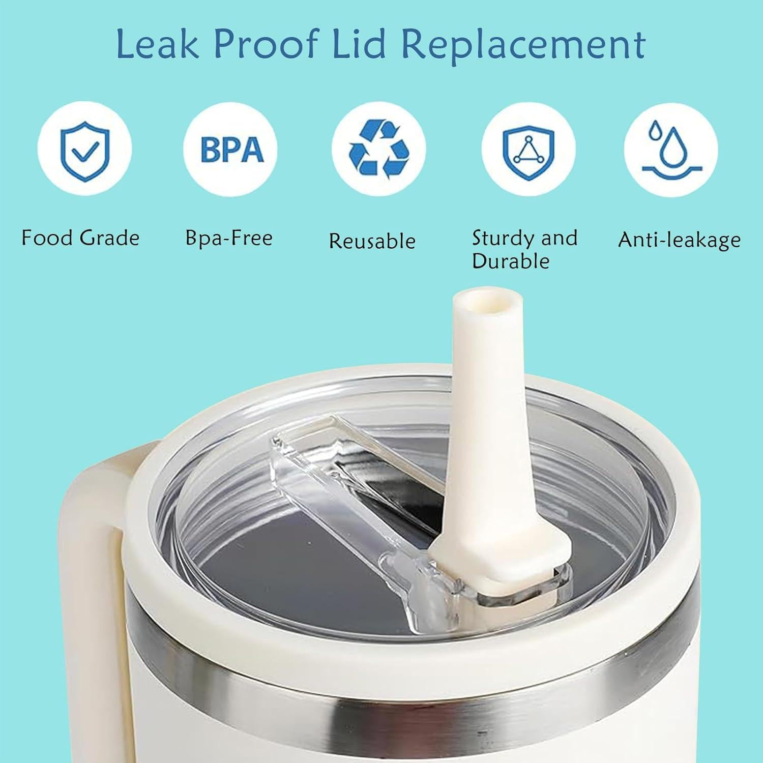 2 Tapas Plegables Reemplazo JIZHOUYAO para Vaso Stanley 40 oz