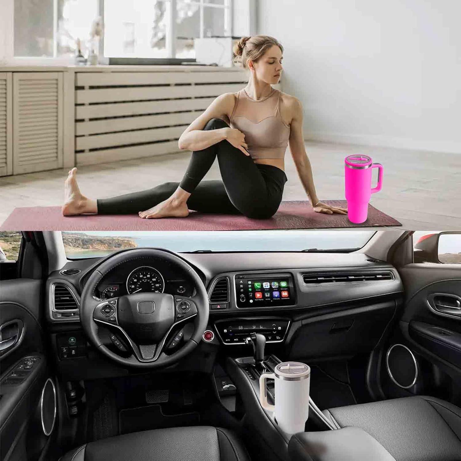 2 Tapas Plegables Reemplazo JIZHOUYAO para Vaso Stanley 40 oz