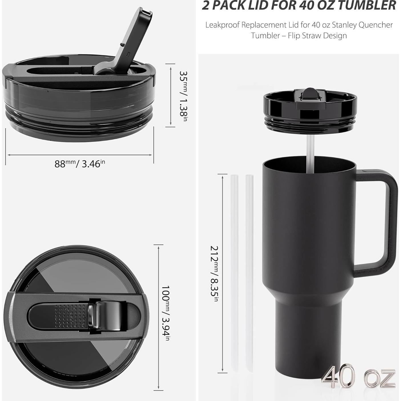 Paquete de 2 tapas de reemplazo CeleVista para vaso 40 oz