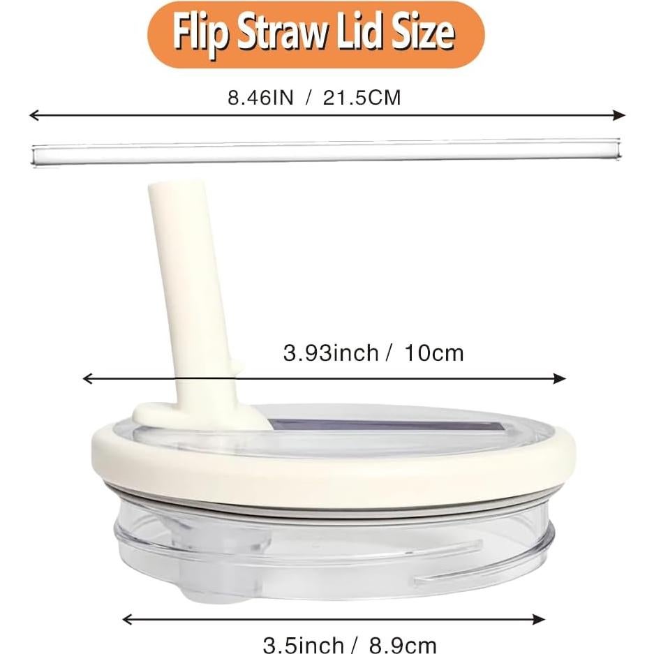 Tapa a Prueba de Fugas para Vaso Stanley 40 oz Beige y Negro