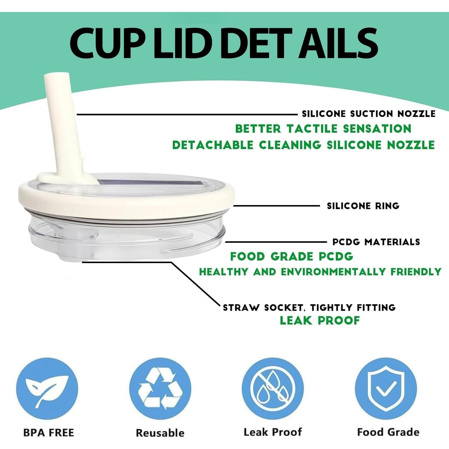 Tapa a Prueba de Fugas para Vaso Stanley 40 oz Beige y Negro