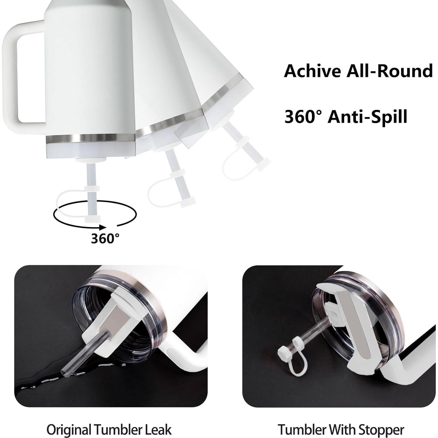 Juego de Tapas de Silicona DUNLAGUE a Prueba de Derrames 2Pcs