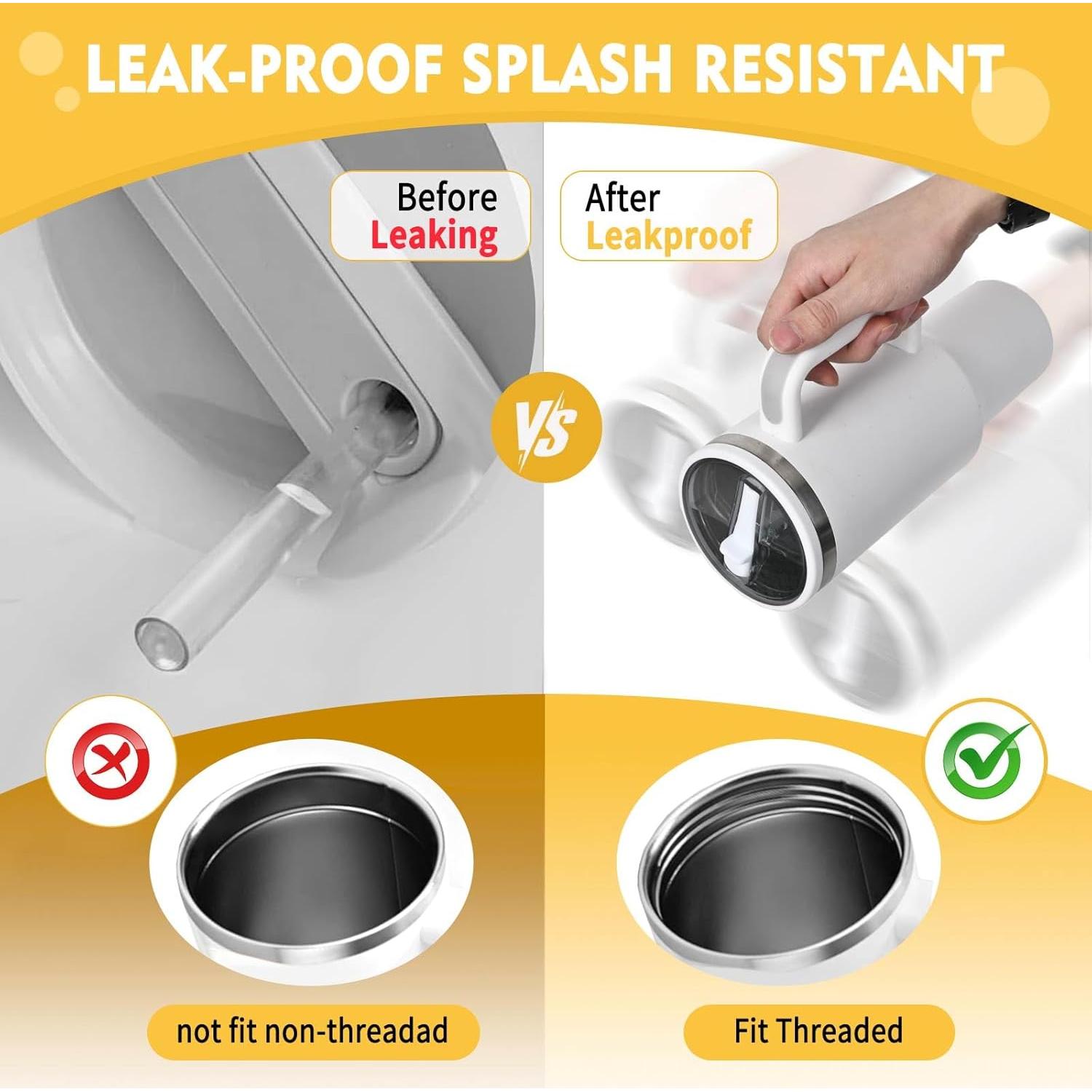 Tapa a prueba de fugas KFHOLIE para vaso Stanley 40 oz - 2 unidades