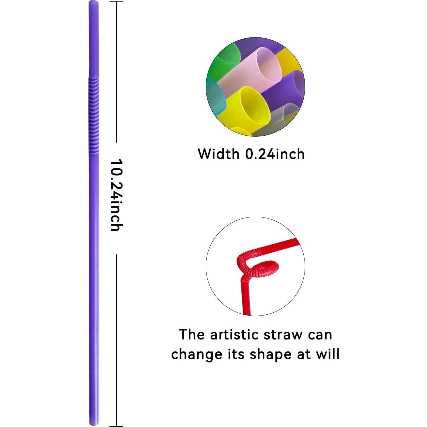 Popotes Desechables Amarillos YAOSHENG 200 Unidades 26 cm