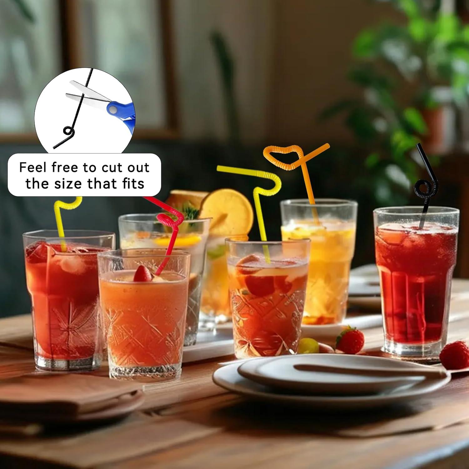 Popotes Desechables Amarillos YAOSHENG 200 Unidades 26 cm