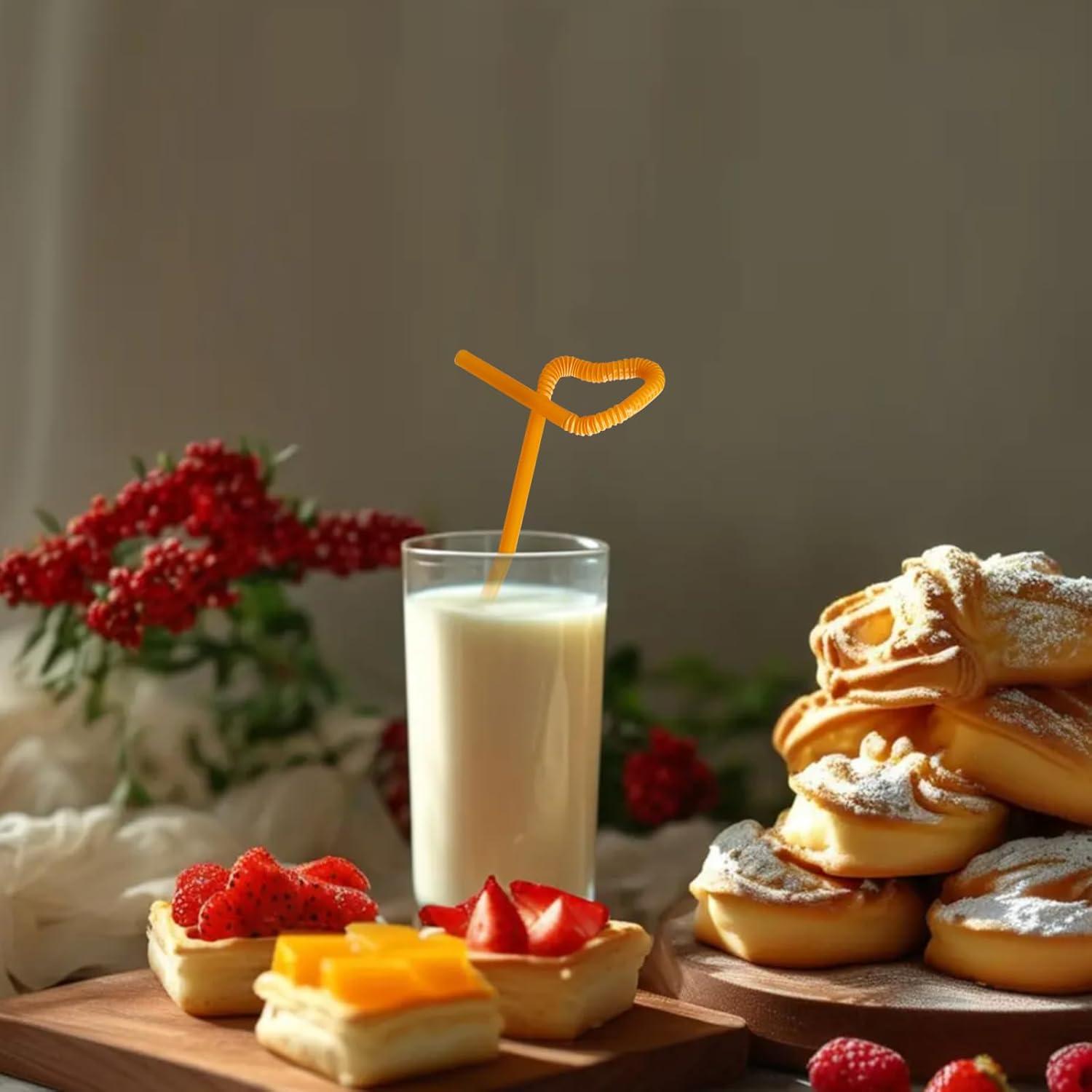 Popotes Desechables Amarillos YAOSHENG 200 Unidades 26 cm