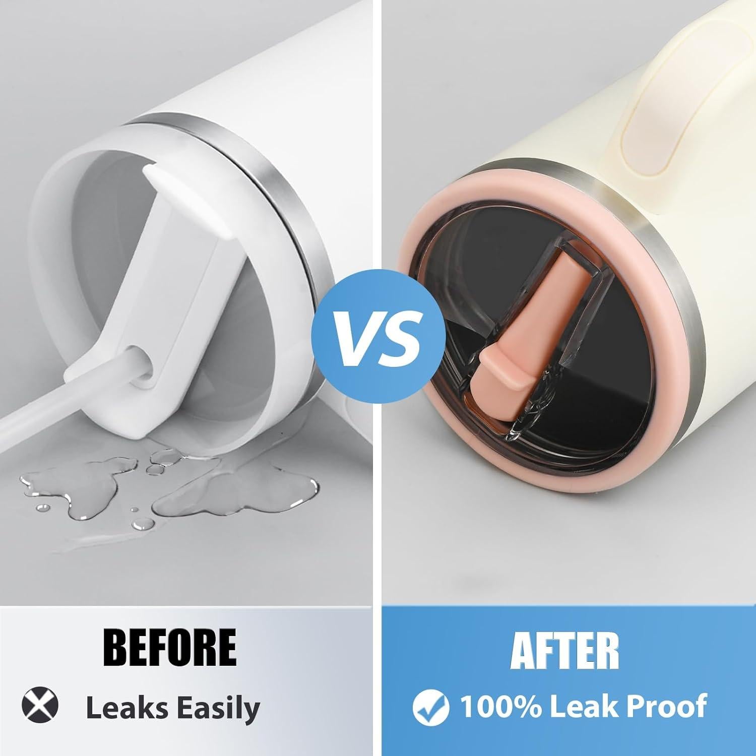 Tapa de Popote Flip Rosa para Vasos Stanley Quencher 1.18L