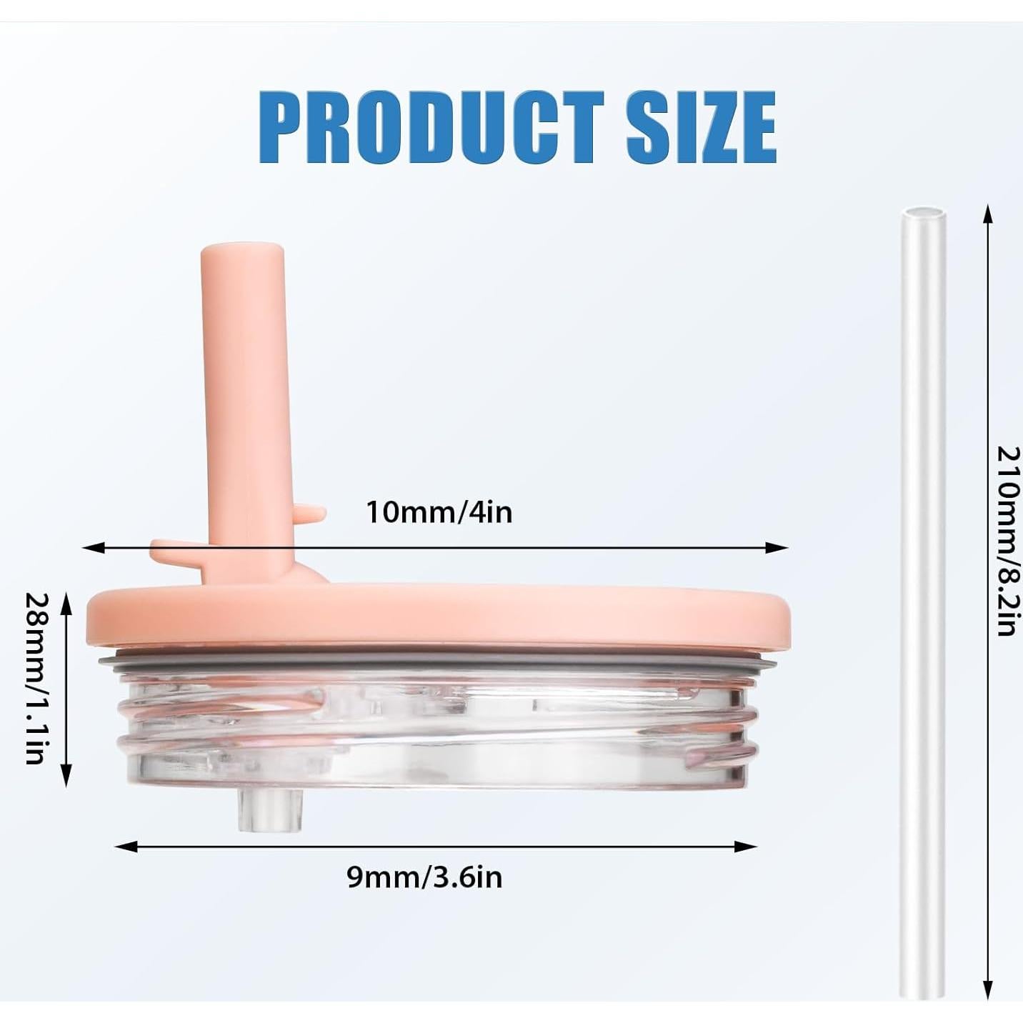 Tapa de Popote Flip Rosa para Vasos Stanley Quencher 1.18L