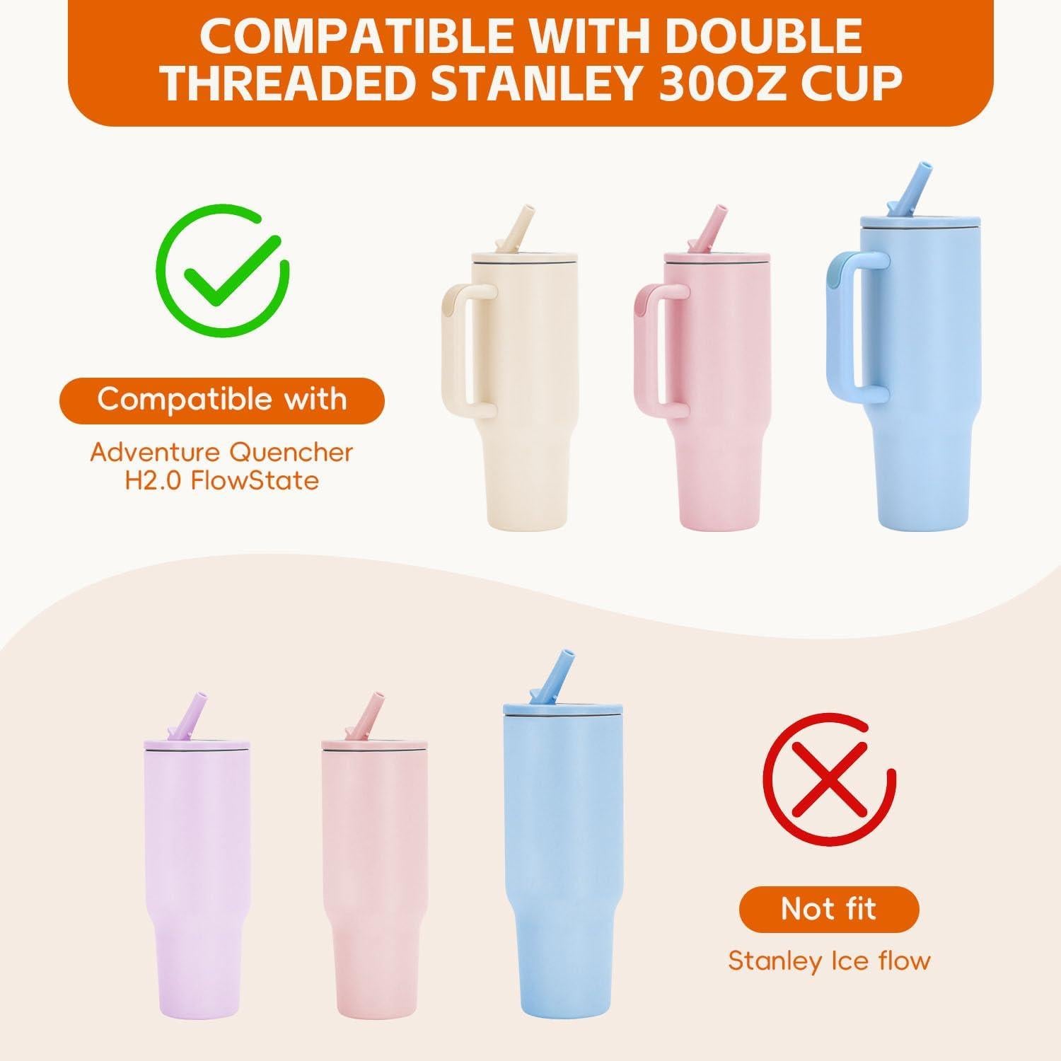 Tapa con Popote Flip TIZHJOZI para Vaso Stanley 30 oz - 2 Piezas