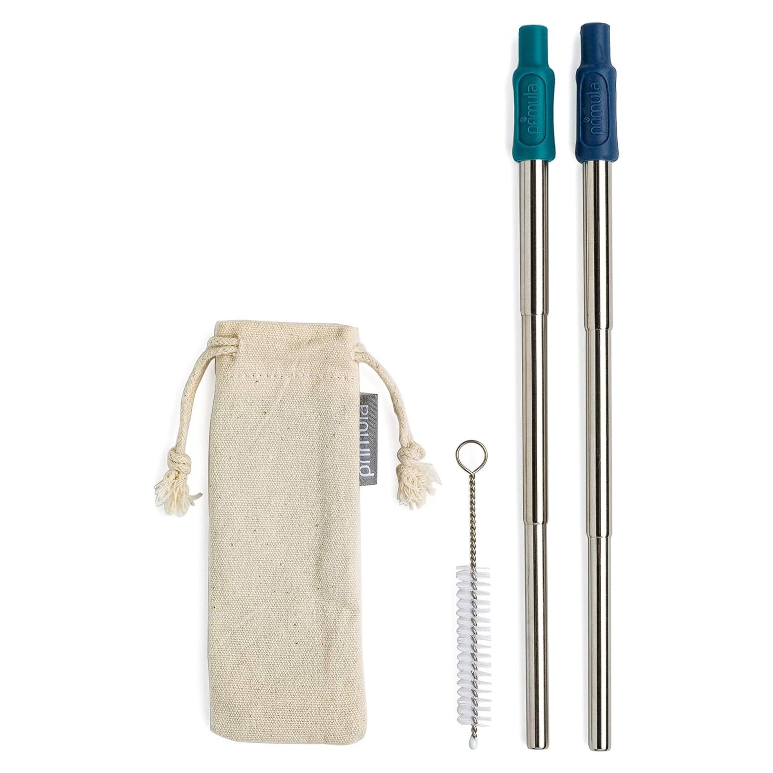 Popote Reutilizable Plegable Primula de Acero Inoxidable 23 cm