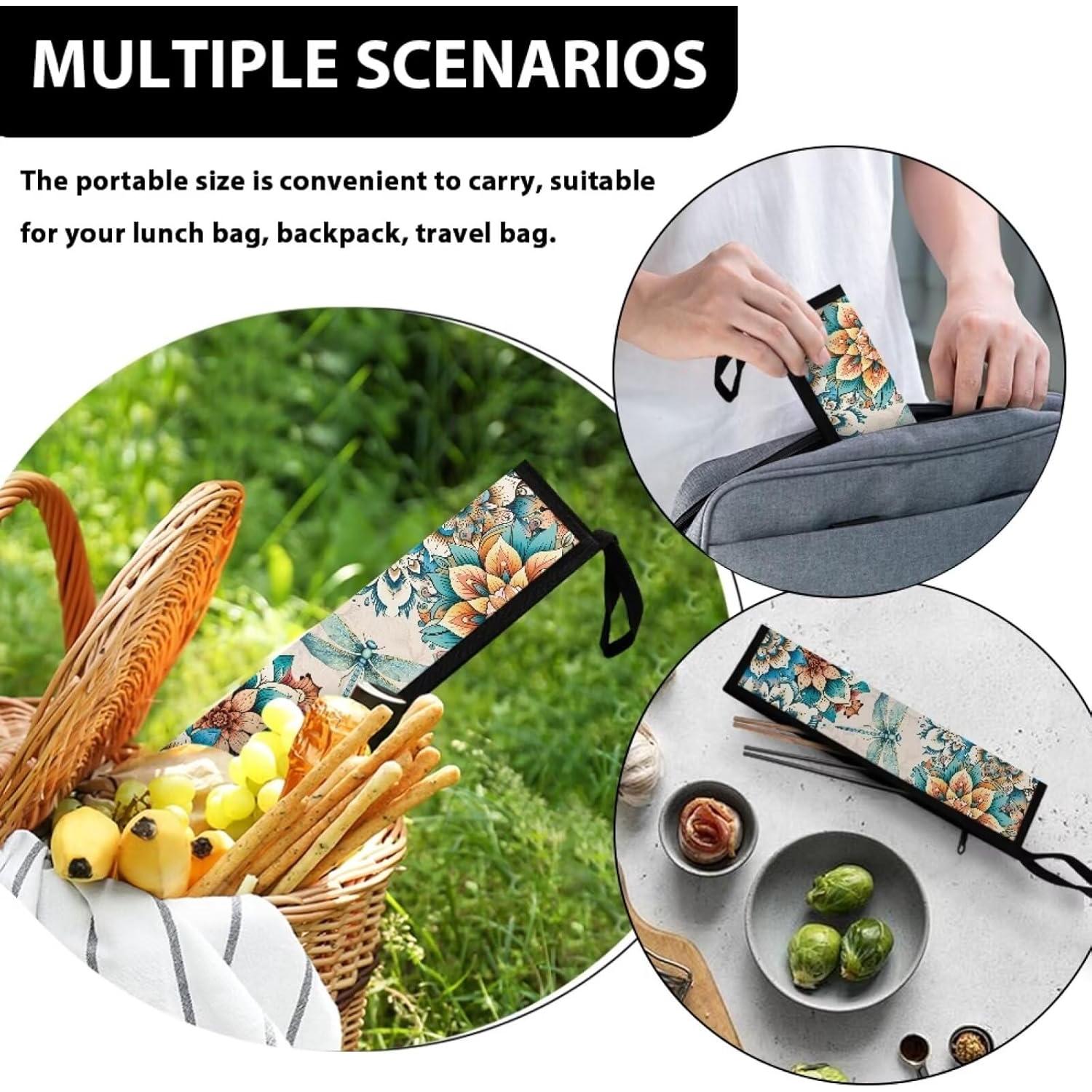 Estuche de Utensilios Reutilizables Tutolipy 30x6.9cm Boho