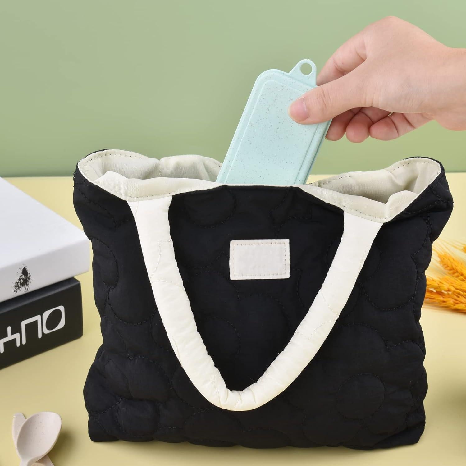 Juego de Utensilios Reutilizables JIABEIUS 4 Piezas Plegables