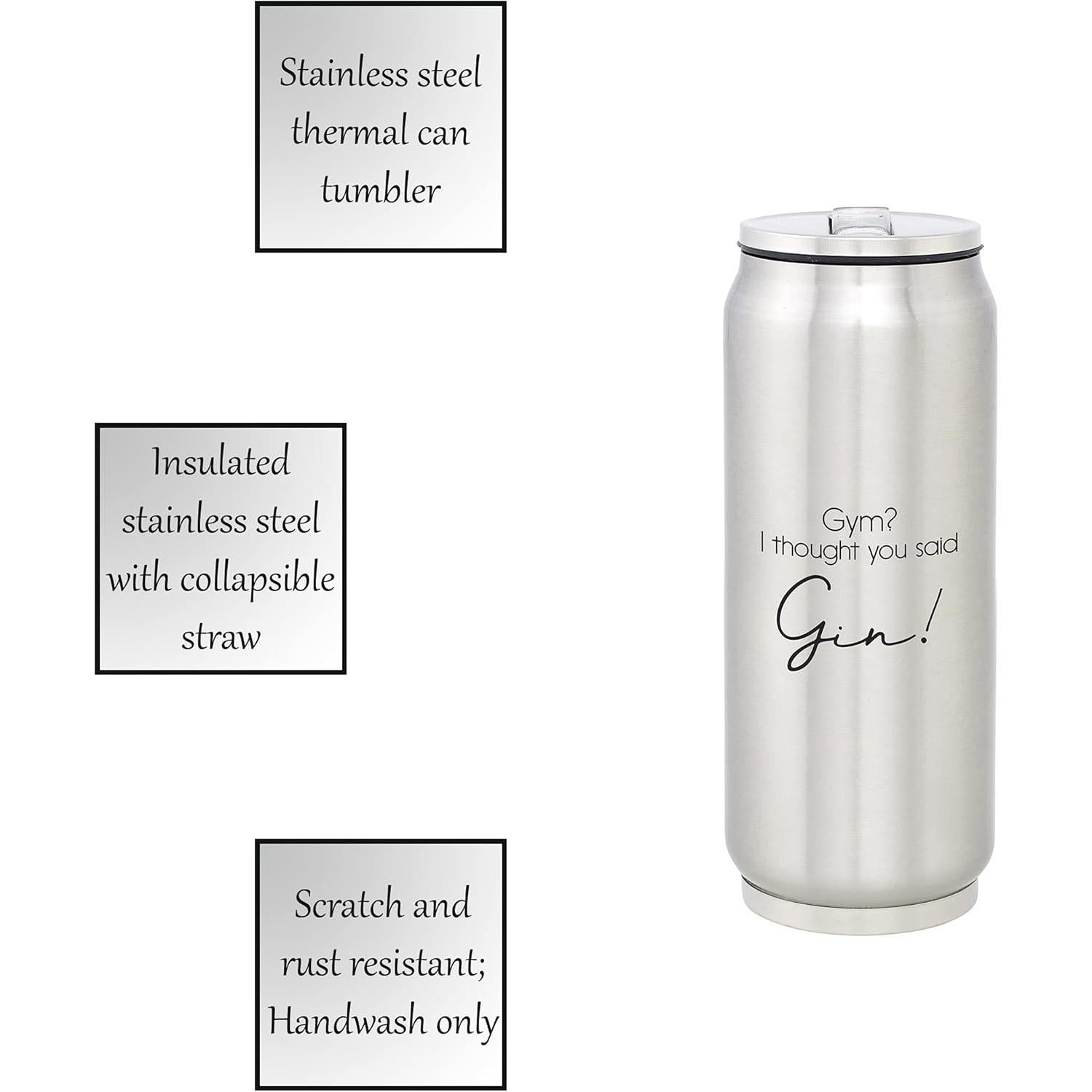 Taza Aislada de Acero Inoxidable SIPS 354ml con Popote Plegable