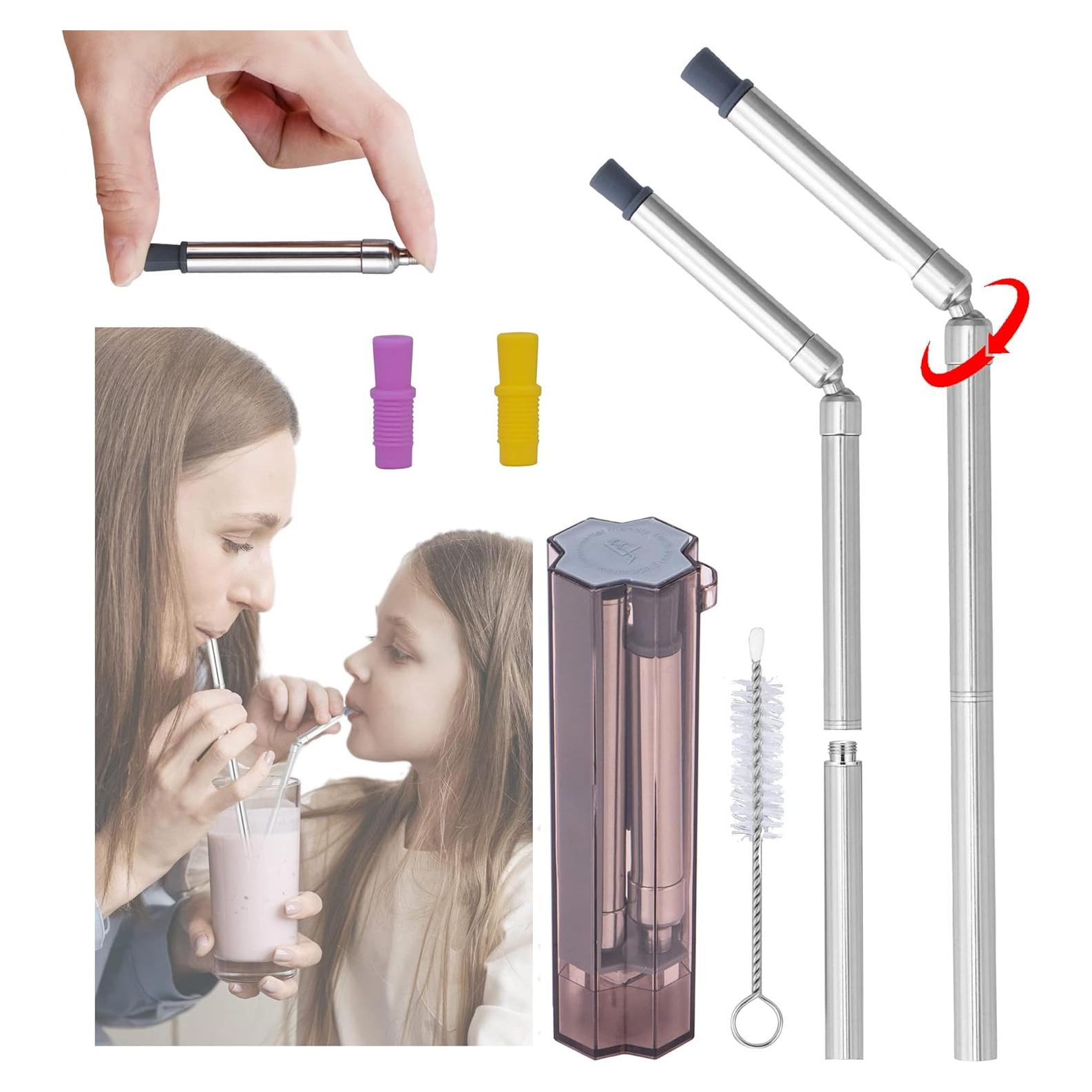 Popote de Metal Reutilizable XAWIAER 22.86cm con Silicona