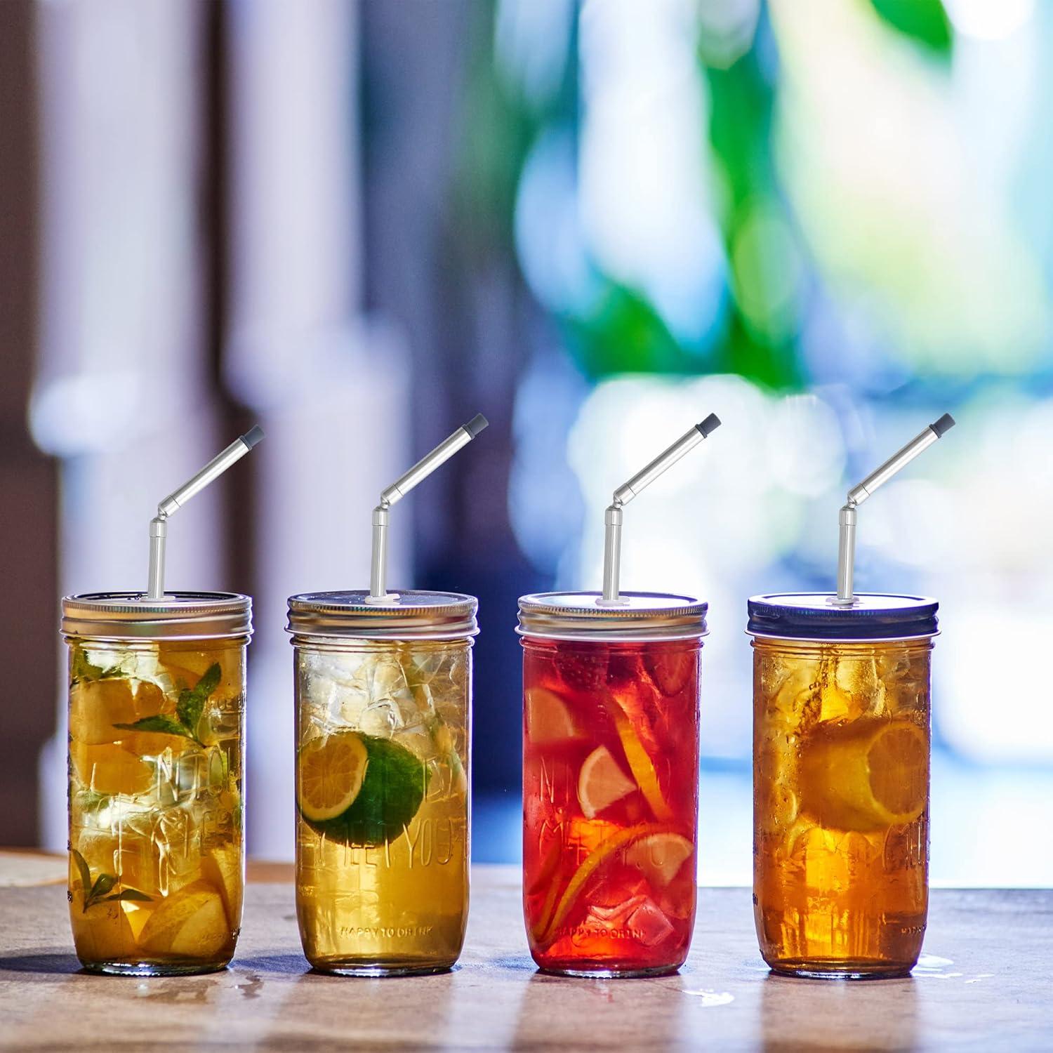 Popote de Metal Reutilizable XAWIAER 22.86cm con Silicona