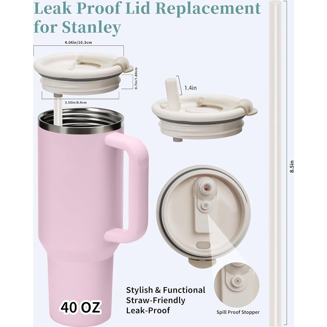 Tapa de Reemplazo Gybahy para Vaso Stanley 40 oz - 2 Paquetes