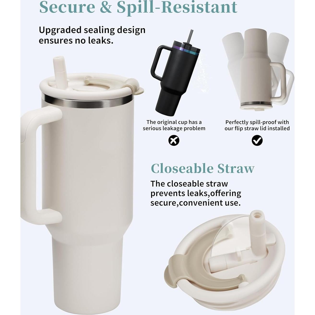 Tapa de Reemplazo Gybahy para Vaso Stanley 40 oz - 2 Paquetes