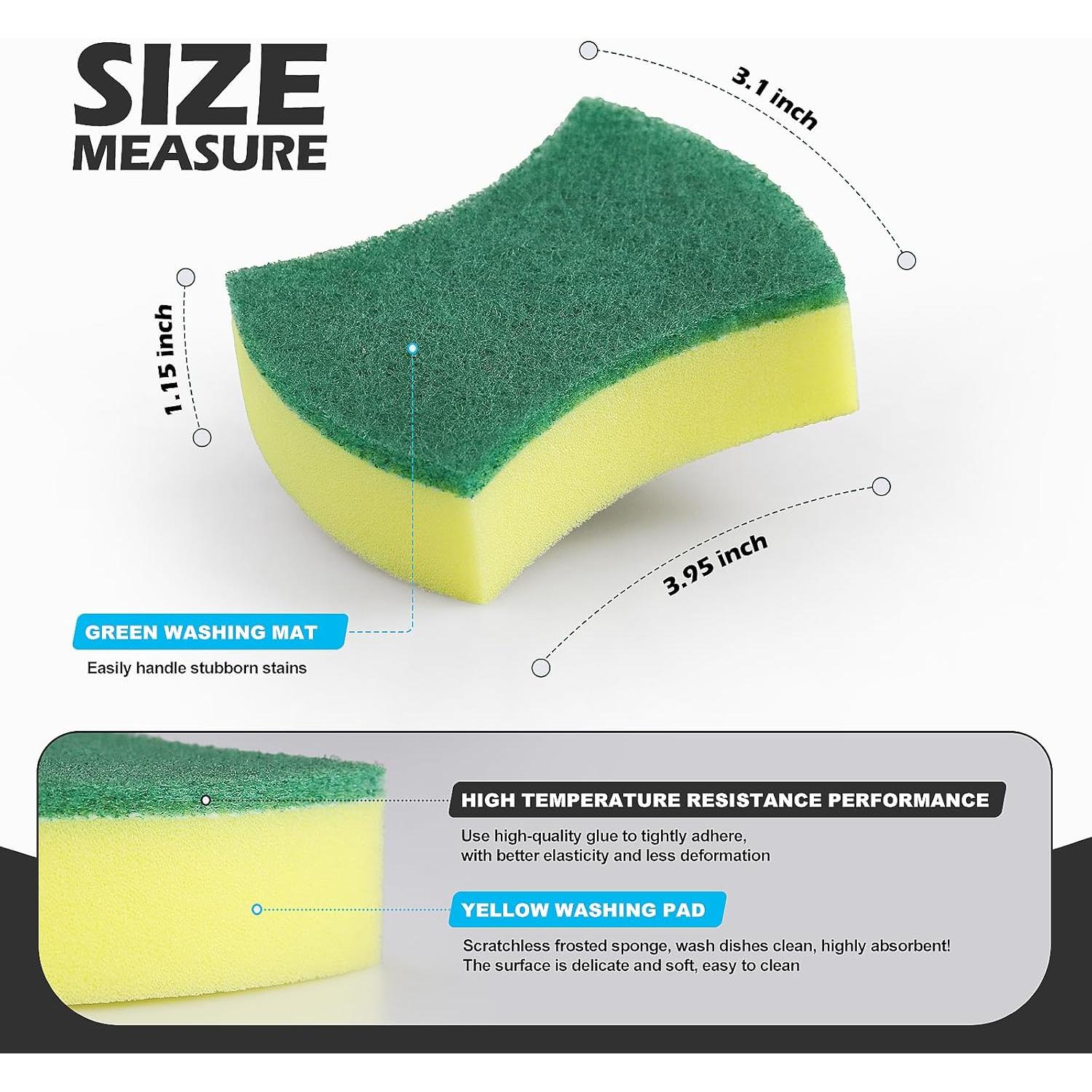 Esponjas de Limpieza WUHUIXOZ 96 Unidades Microfibra Amarillo