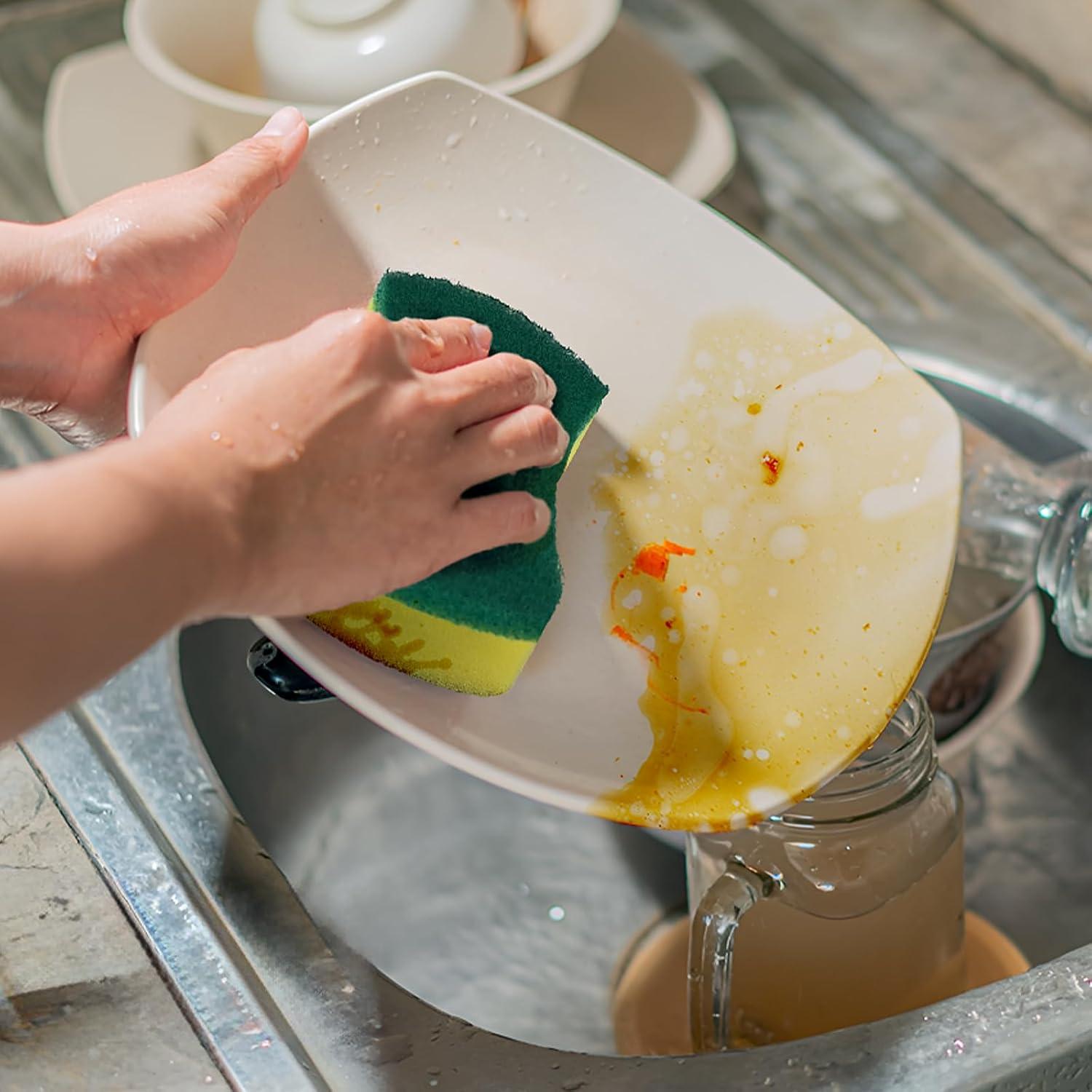 Esponjas de Limpieza WUHUIXOZ 96 Unidades Microfibra Amarillo