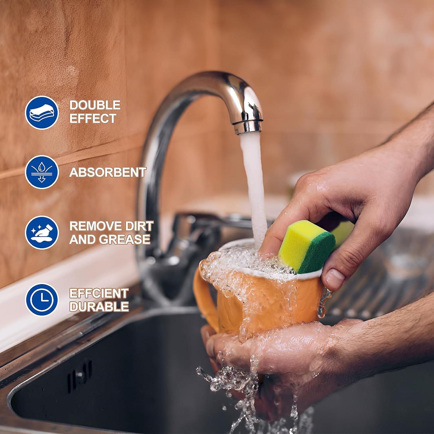 Esponjas de Limpieza WUHUIXOZ 96 Unidades Microfibra Amarillo