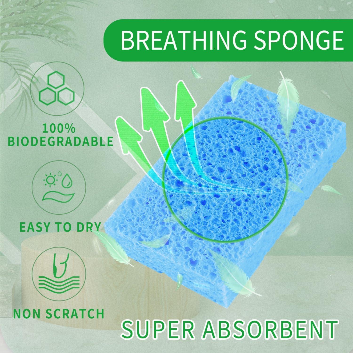 Esponjas de Celulosa Natural YoleShy 48 Piezas Reutilizables