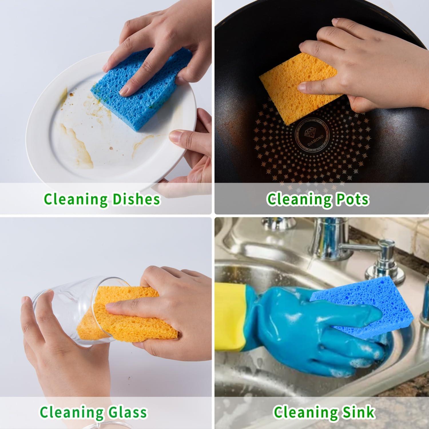 Esponjas de Celulosa Natural YoleShy 48 Piezas Reutilizables