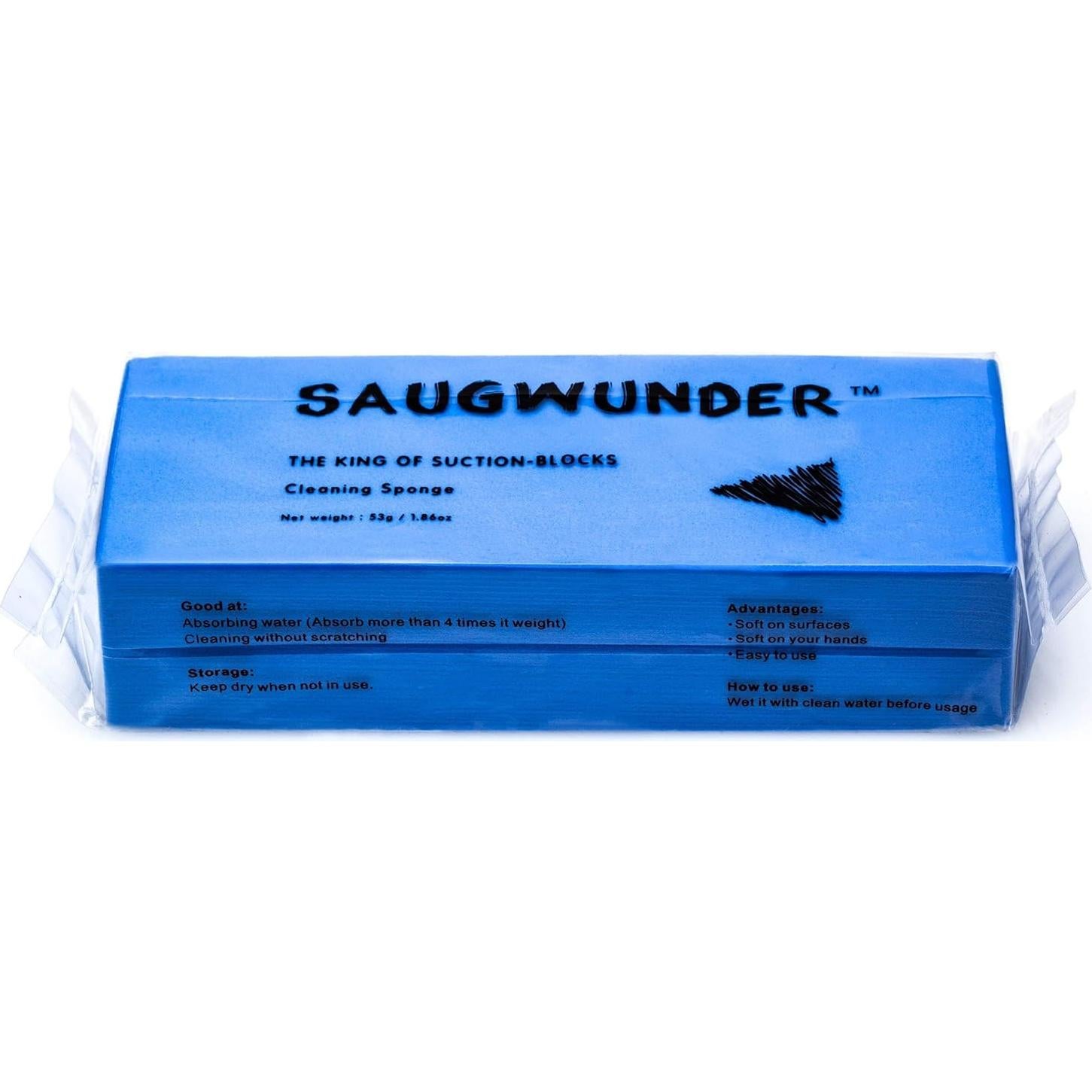 Esponja de Limpieza SAUGWUNDER Azul 17.5x7.5cm Súper Absorbente