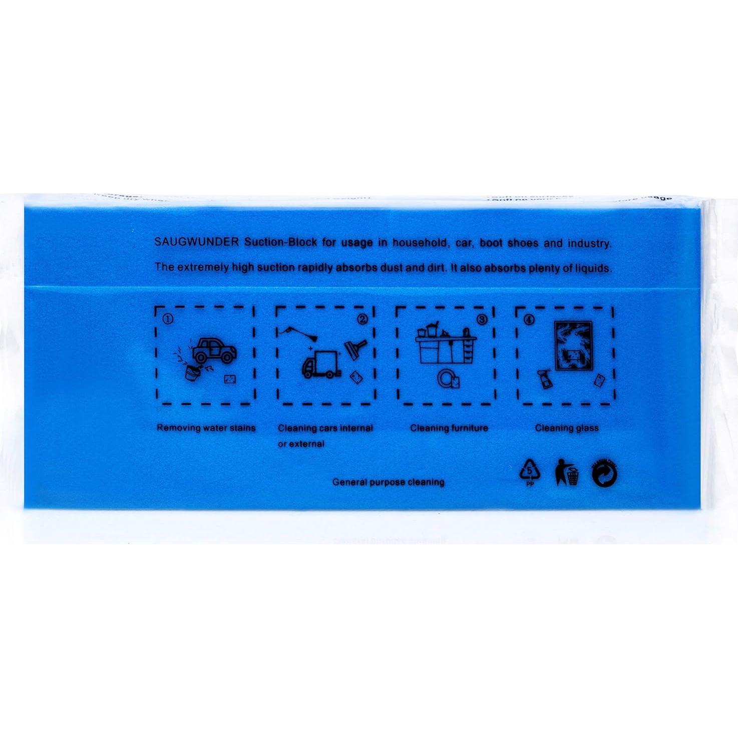 Esponja de Limpieza SAUGWUNDER Azul 17.5x7.5cm Súper Absorbente