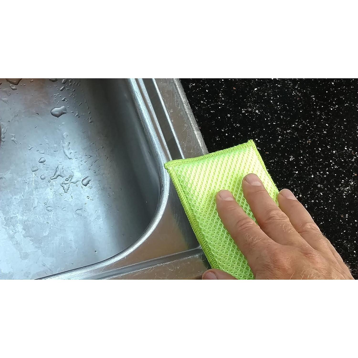Esponja de Cocina NoStench 4 Piezas Microfibra Antibacteriana