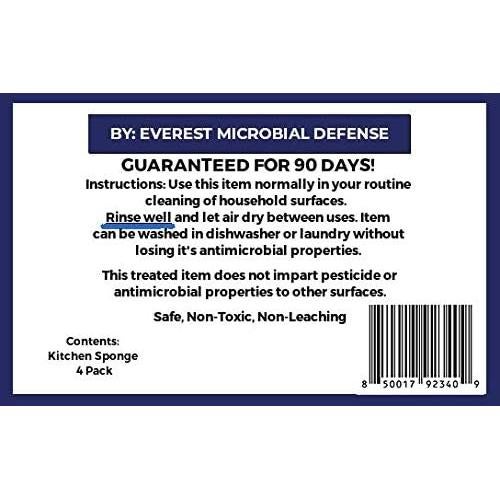 Esponja de Cocina NoStench 4 Piezas Microfibra Antibacteriana
