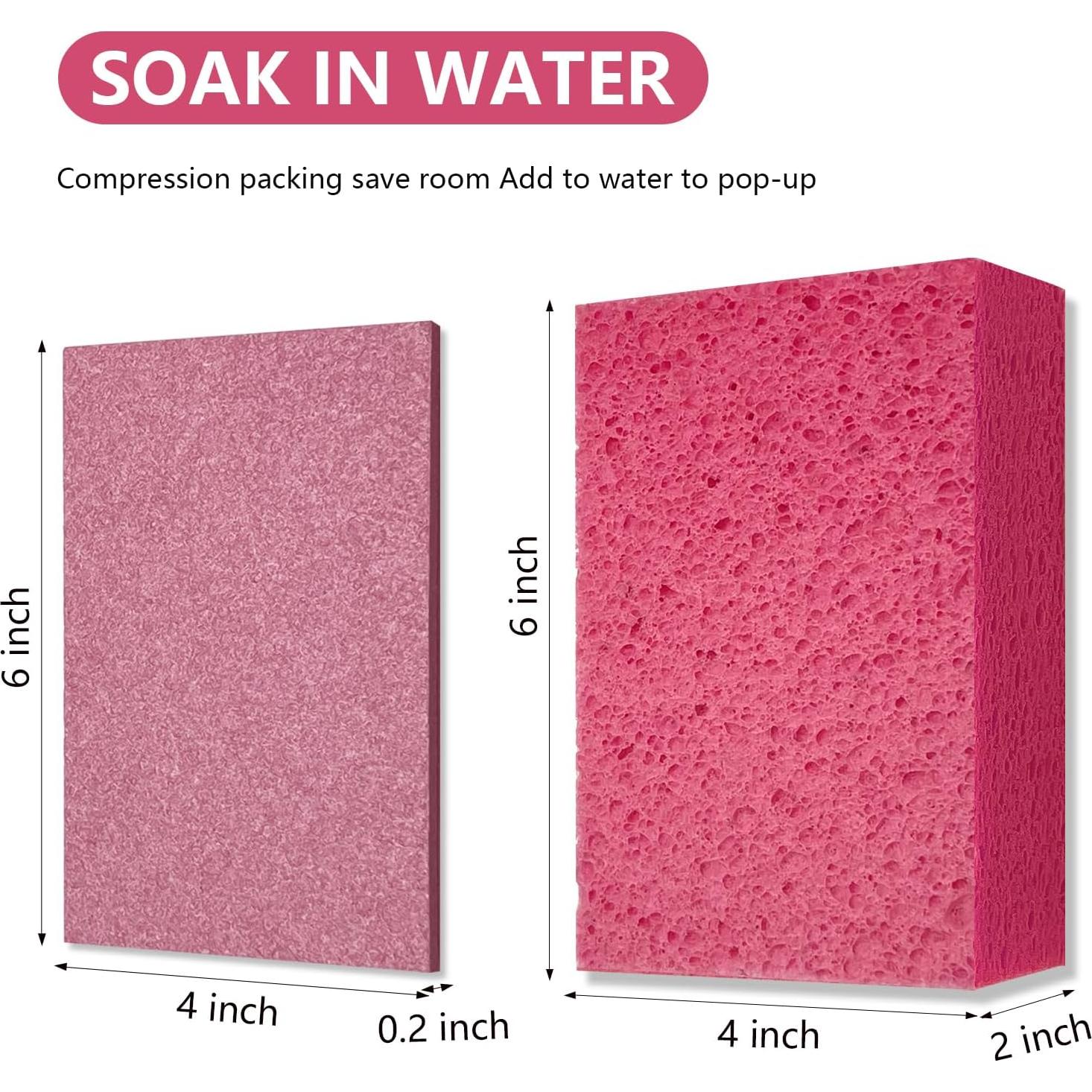 Esponjas de Lavado de Autos Spunspon - Paquete de 3 Grandes Rosa