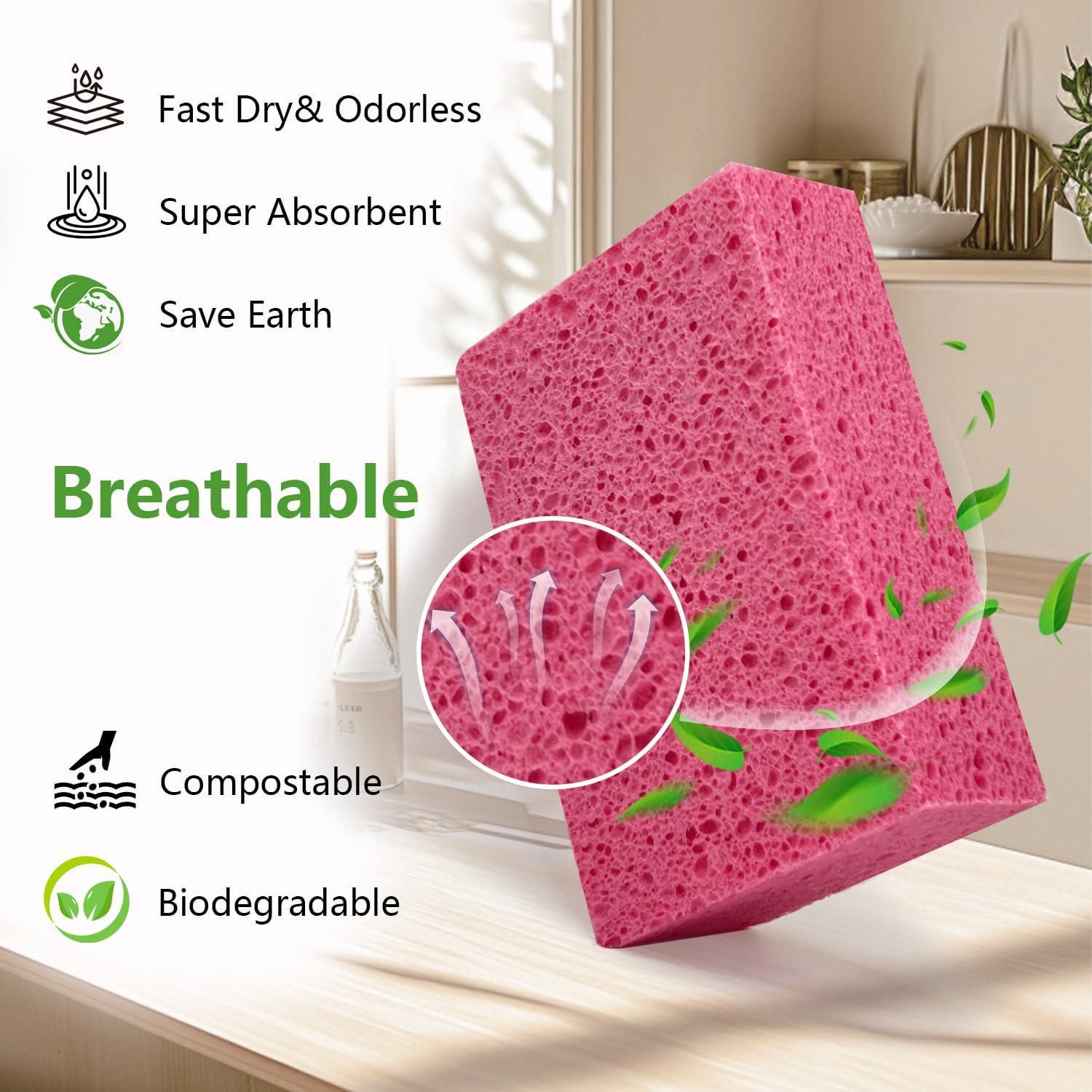 Esponjas de Lavado de Autos Spunspon - Paquete de 3 Grandes Rosa