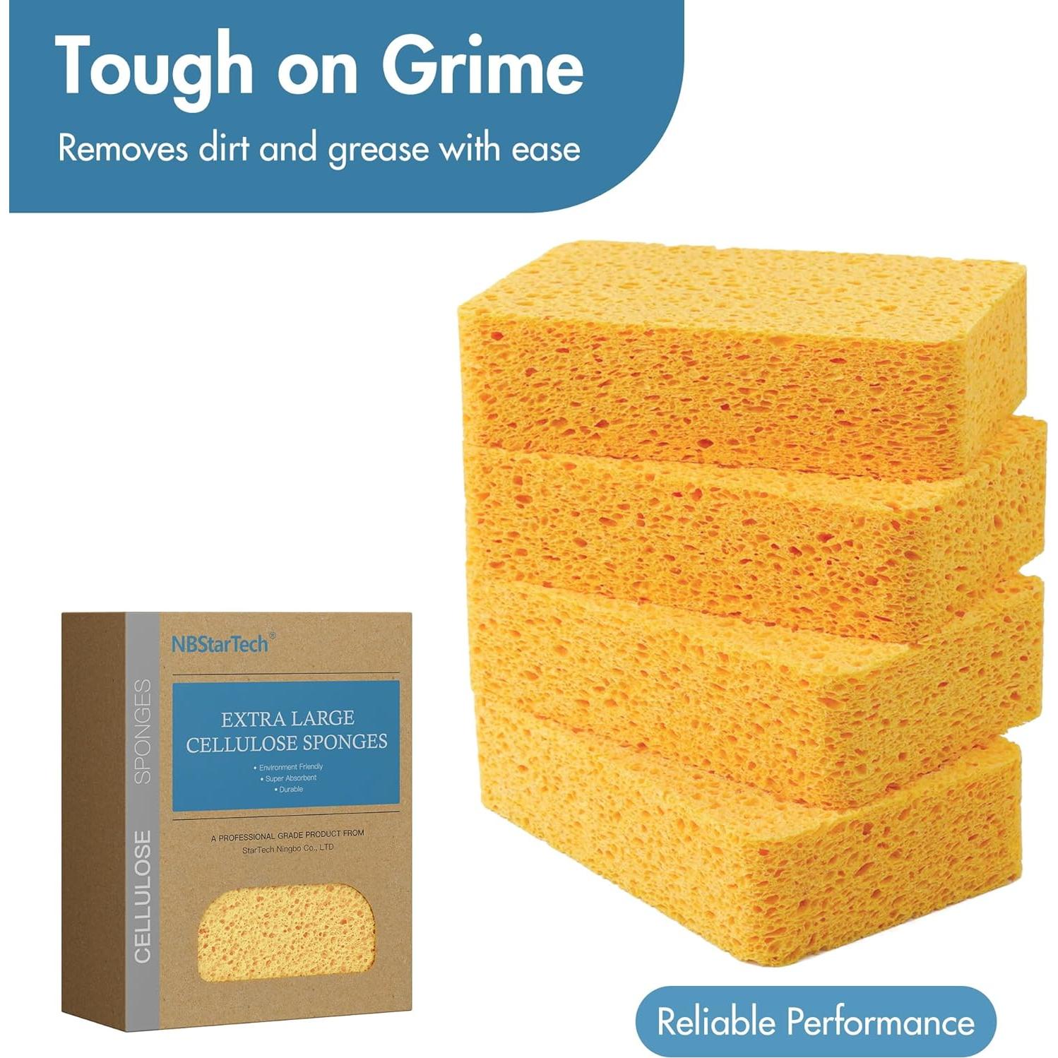 Esponjas de Cocina NBStarTech H33 - Paquete de 4 Grande Ecológicas