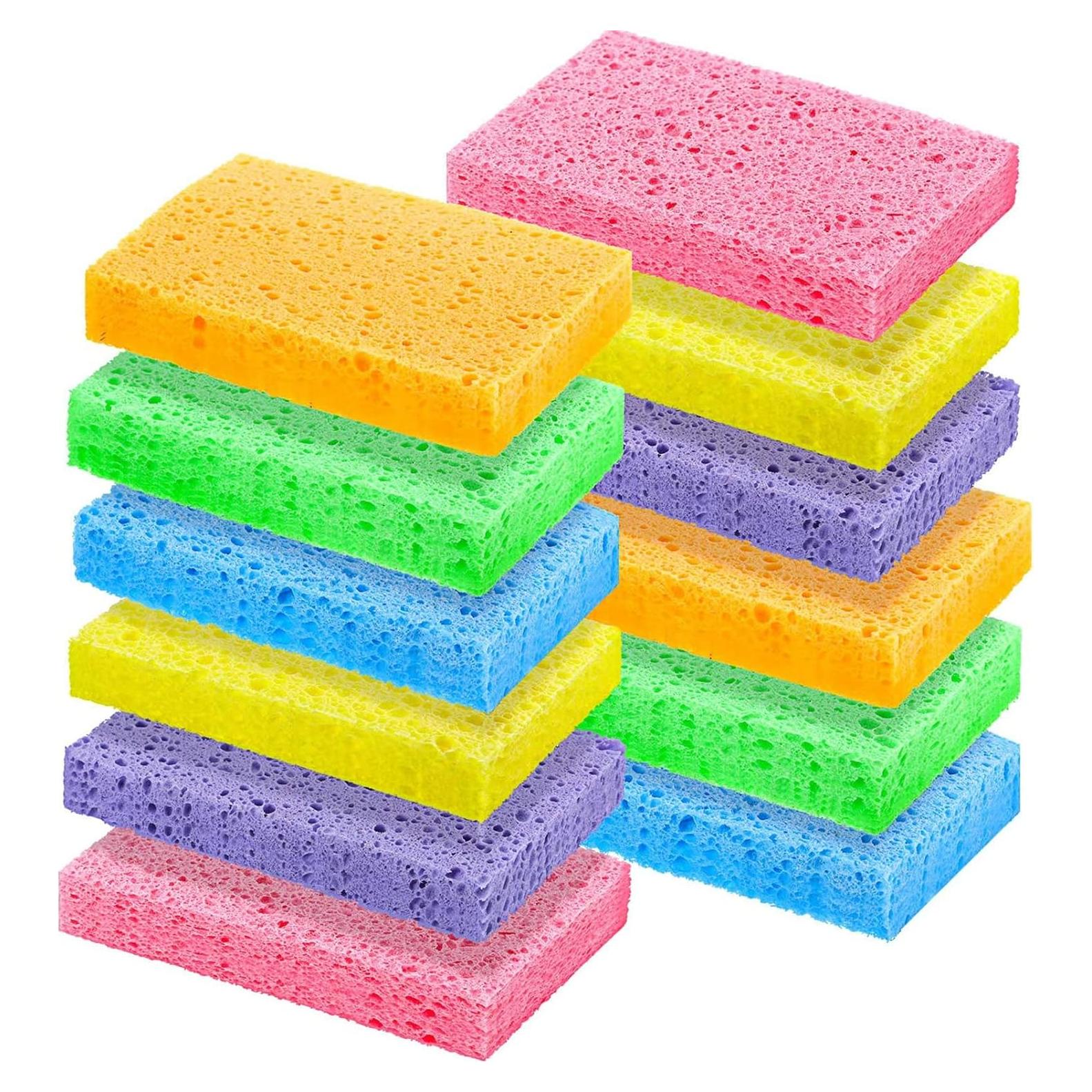 Esponjas de Cocina Chuangdi 12 Pcs Pulpa de Madera 12x7.6 cm