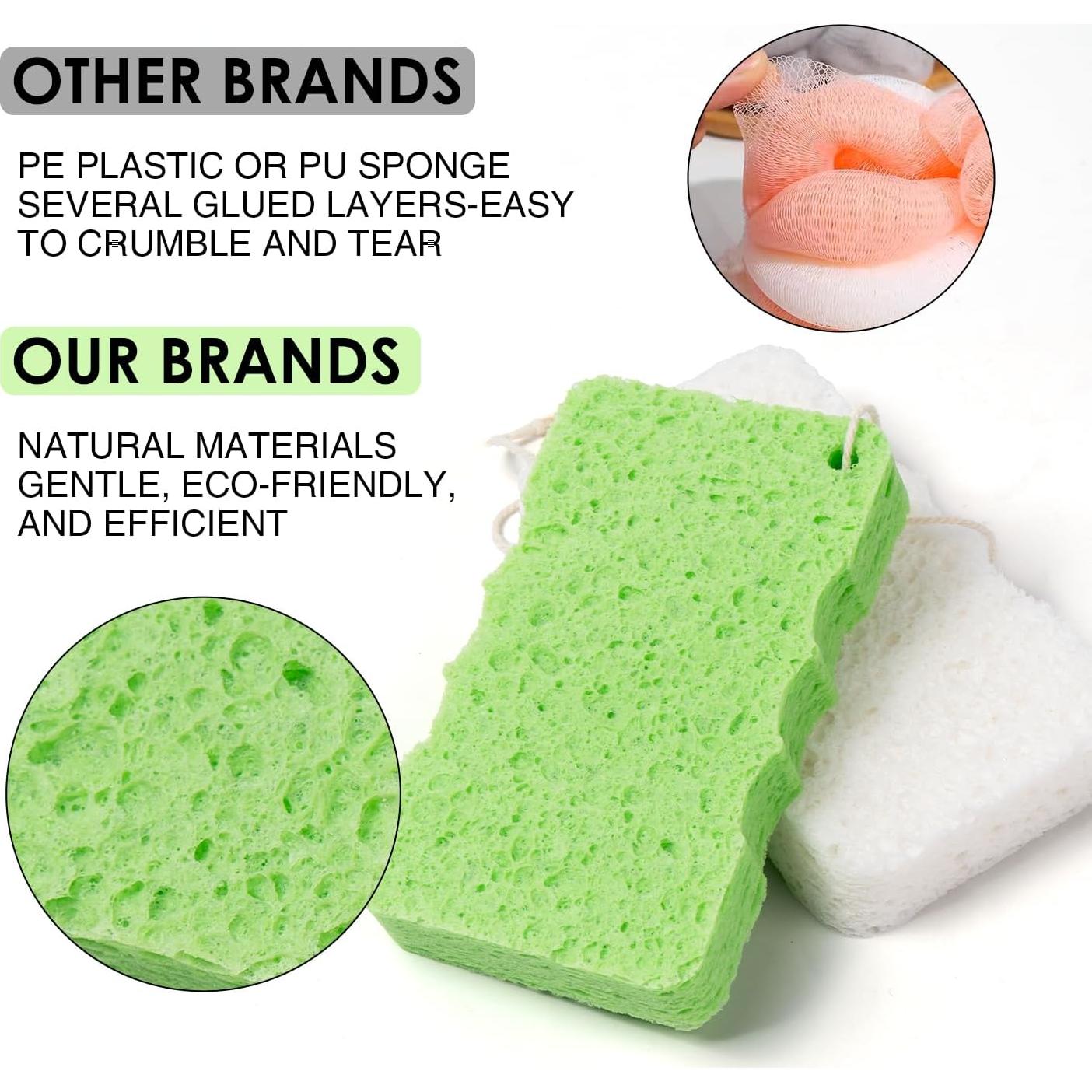 Esponjas de Ducha de Celulosa Natural XINGYU 10 Unidades