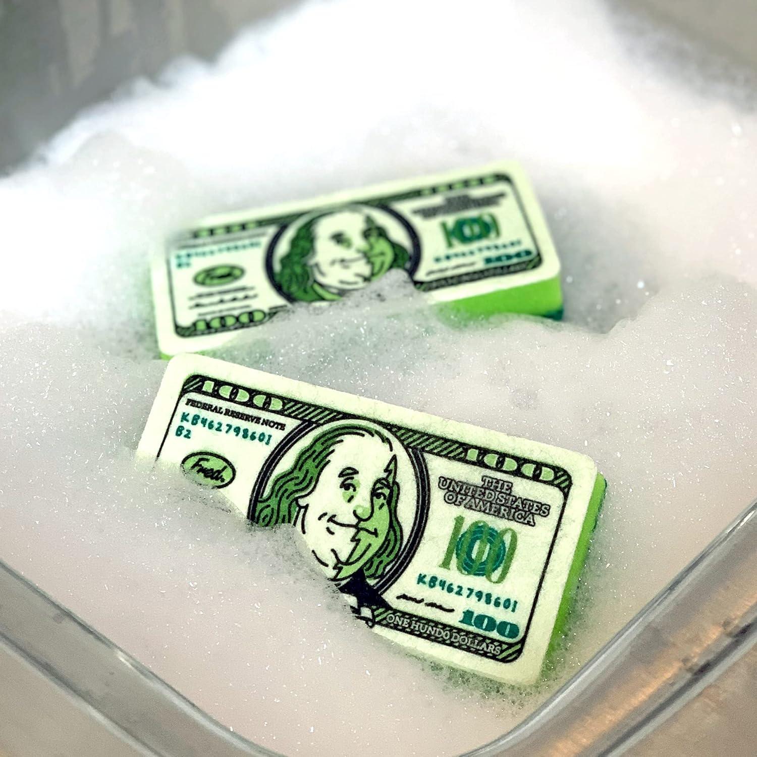 Esponjas de Cocina Genuine Fred Dinero Sucio Set de 2 Verde