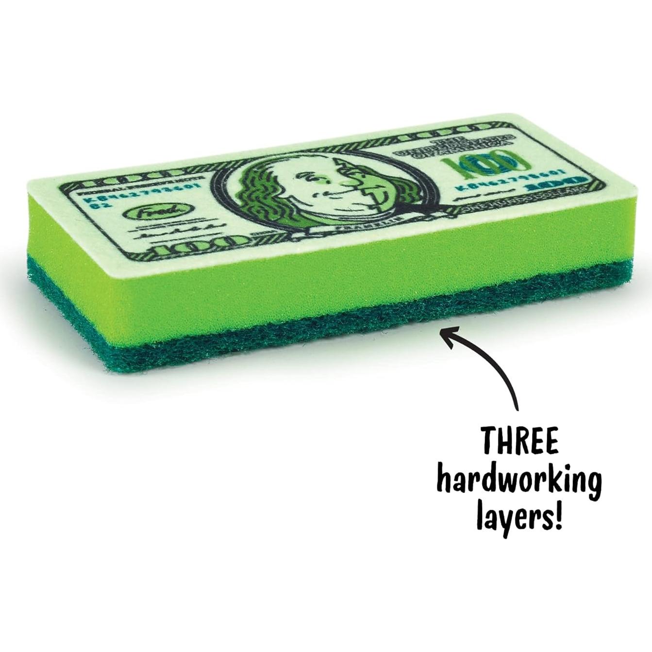 Esponjas de Cocina Genuine Fred Dinero Sucio Set de 2 Verde