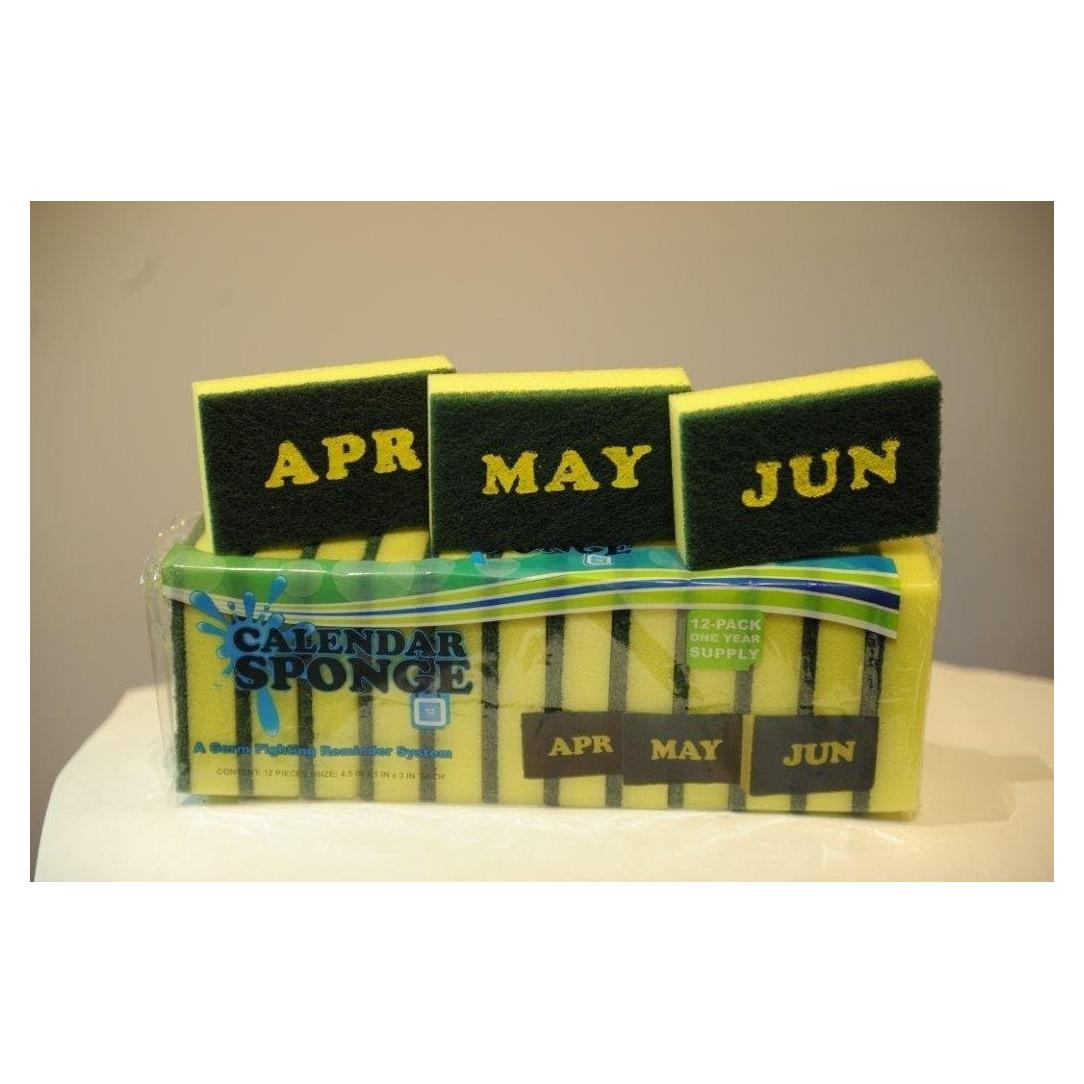 Esponjas de Cocina Mensuales ESPNJA CALENDARIO - Paquete de 12
