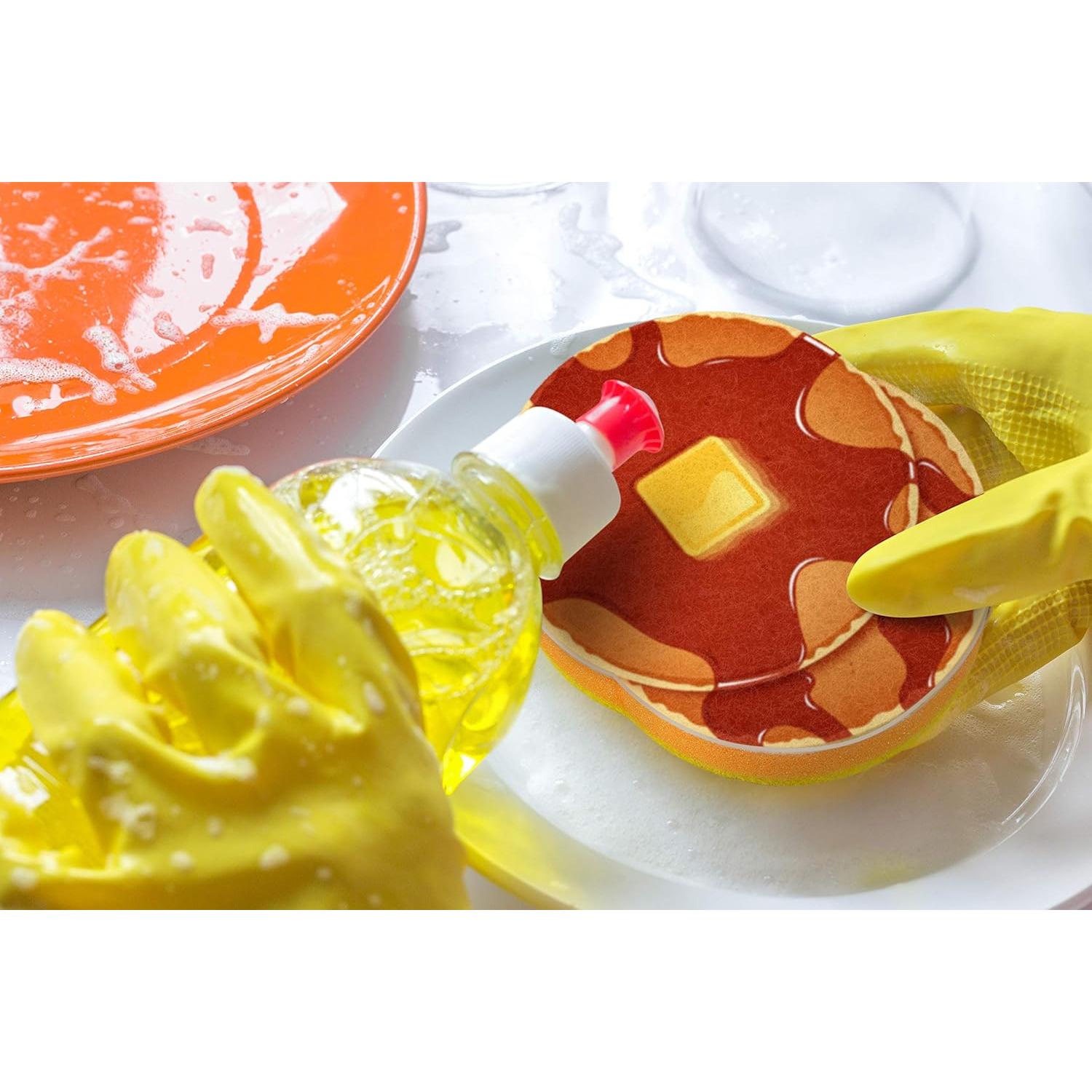 Set de 3 Esponjas de Fregar Genuine Fred - Desayuno Colorido